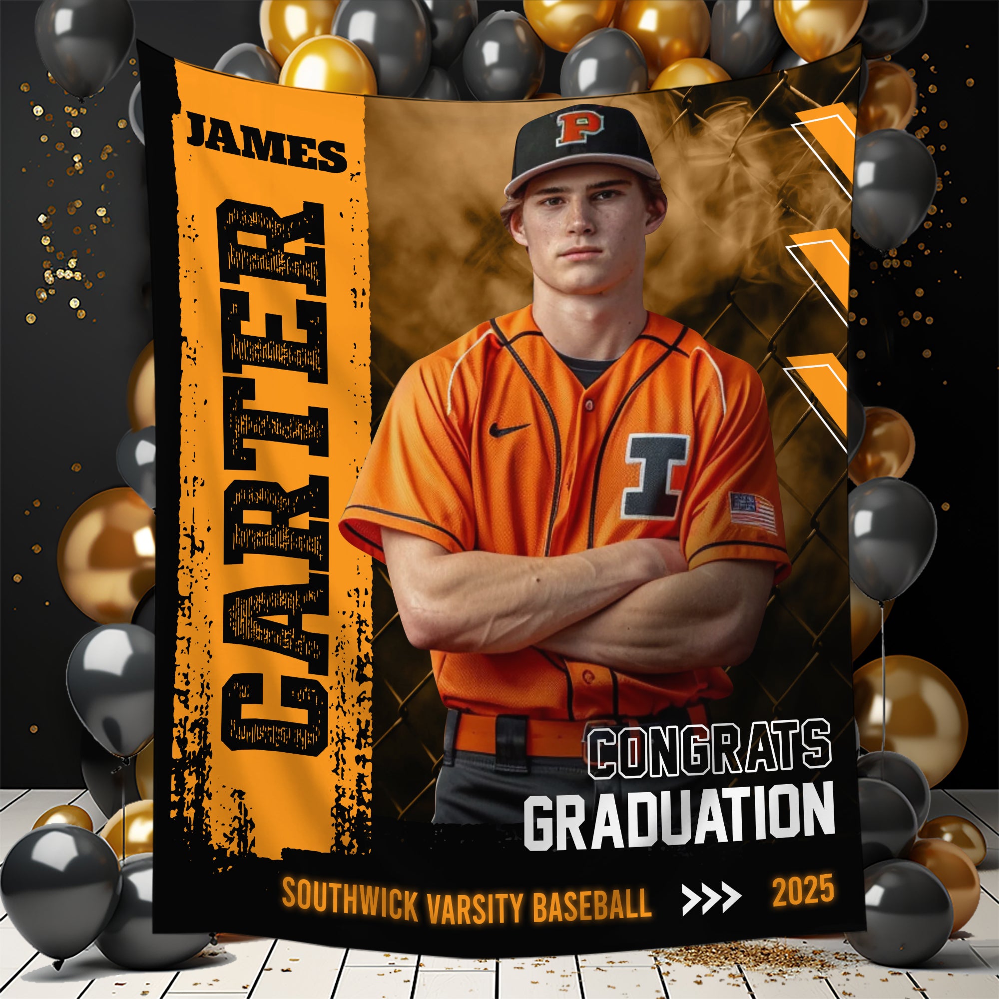 Personalized Congrats Graduation 2025 Backdrop – Custom Name & Photo Graduation Party Decorations