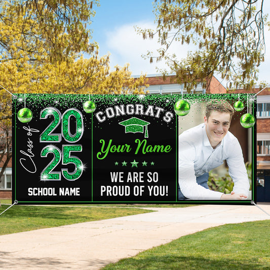 Graduation Class Of 2025 Personalized Banner - Graduation Decor Gift