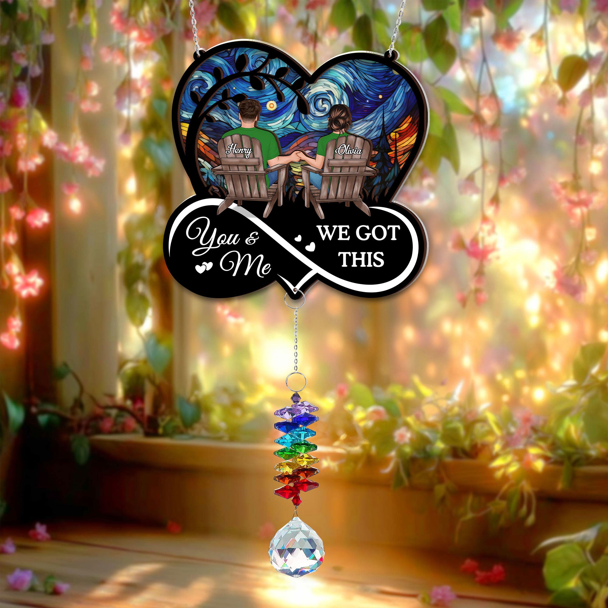 I Am Always With You - Ornament Hanging Piece With Crystal Charm