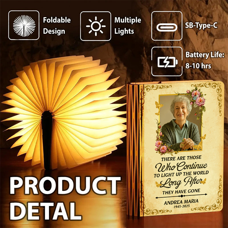 Light Up The World - Personalized Book Lamp - Memorial Gift