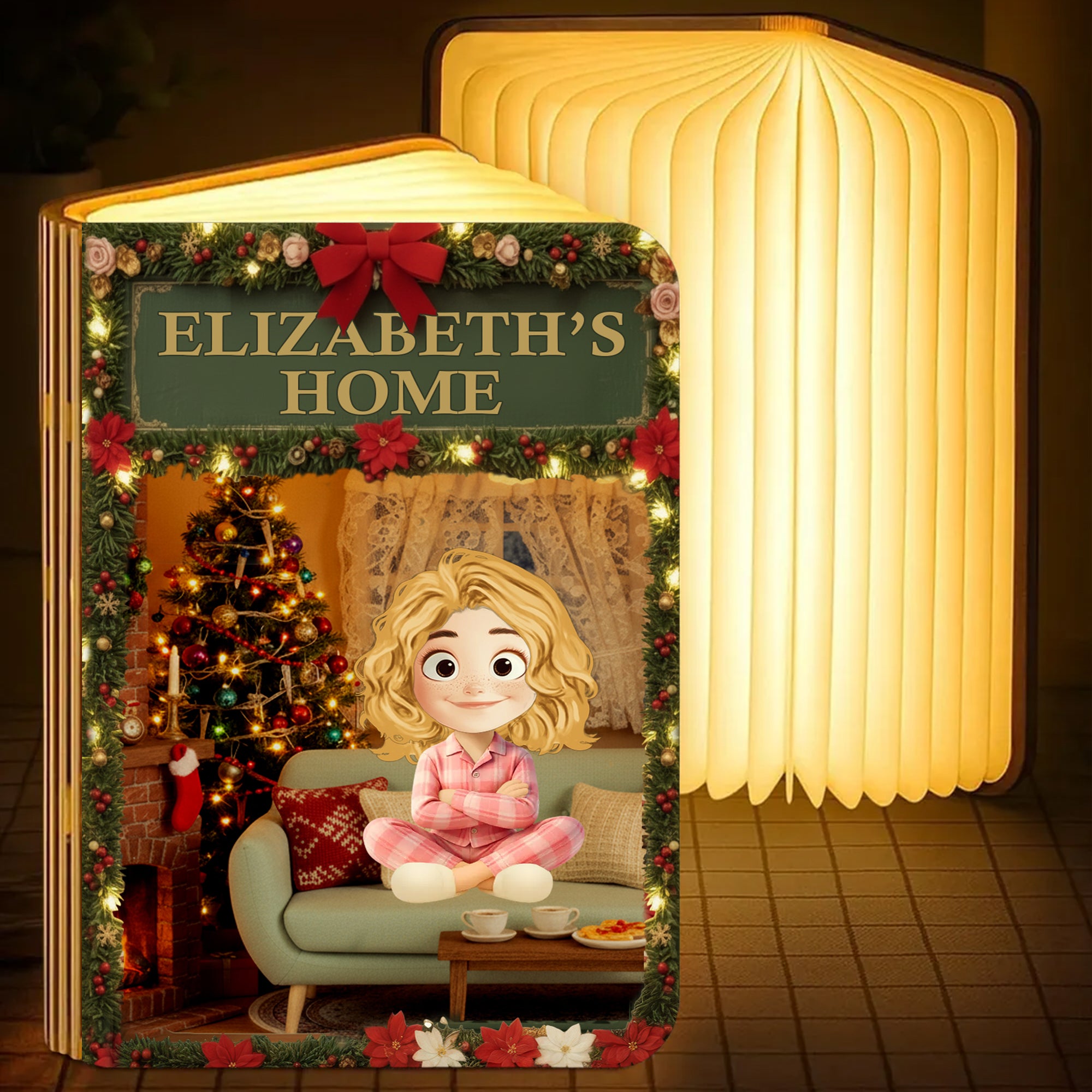 My Home - Personalized Book Lamp - Christmas Gift