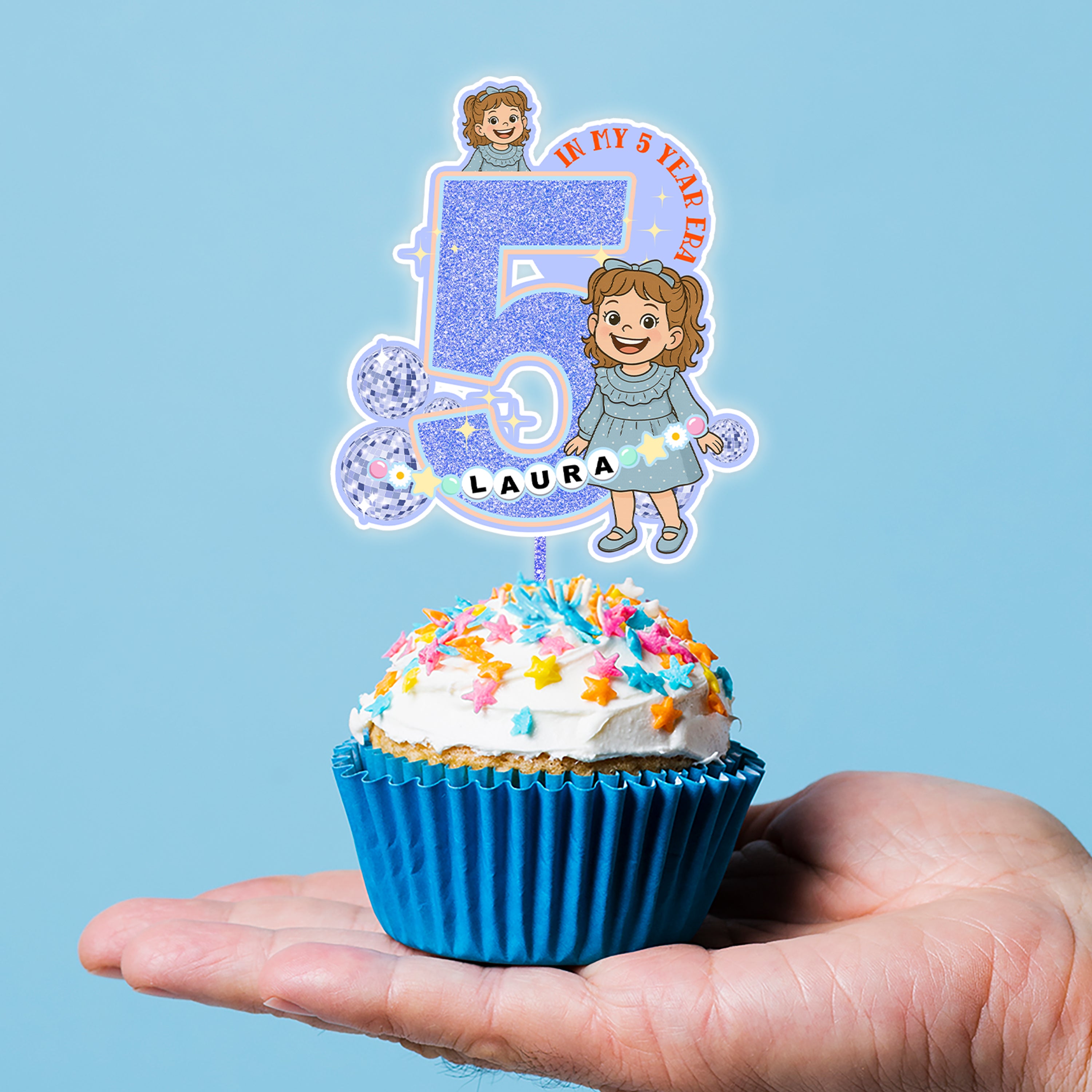 In My Birthday Era - Custom Birthday Party Face Cupcake Toppers, Graduation Decorations, Physical Product