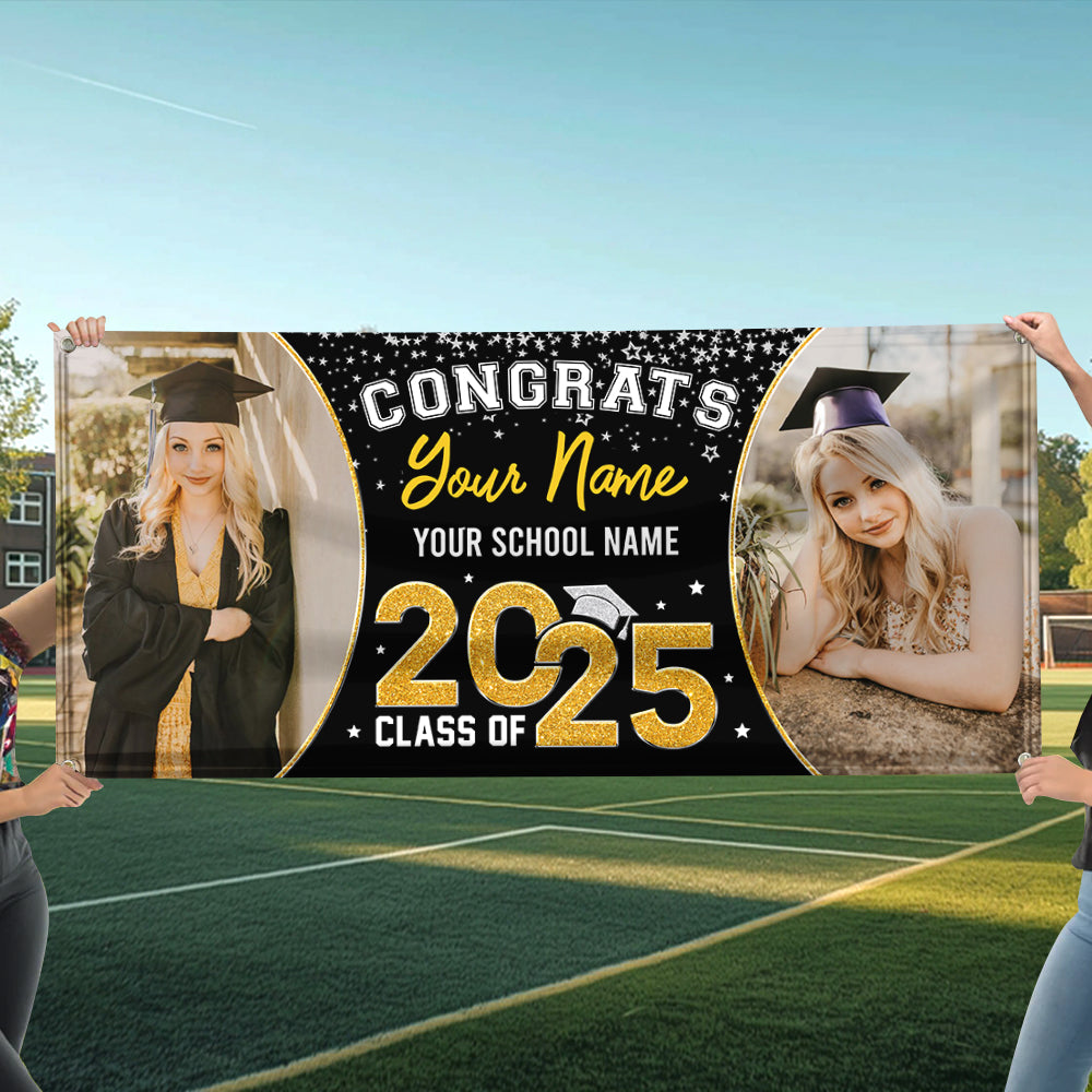 Color Banner Graduation Class Of 2025 Personalized Banner - Graduation Decor Gift