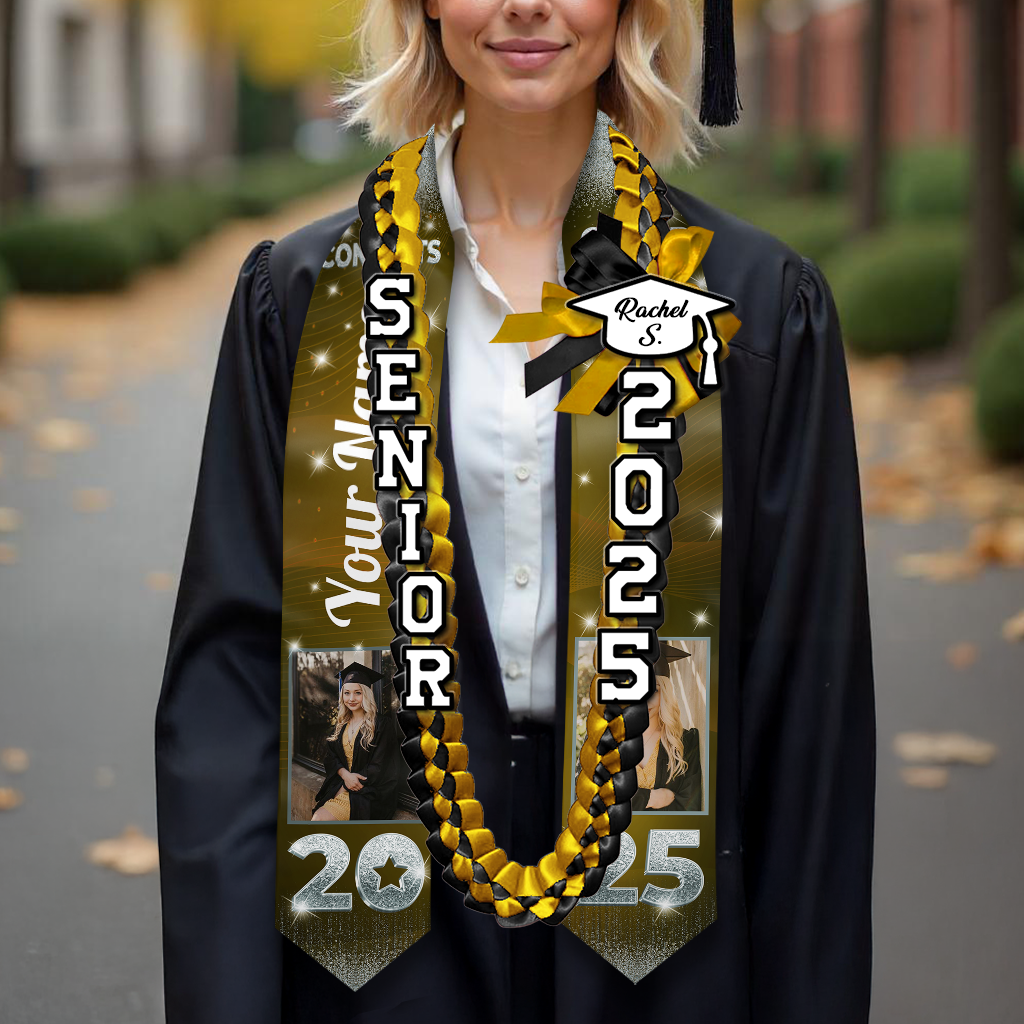 2025 Graduation Lei Custom Name - Personalized Graduation Lei - Senior 2025