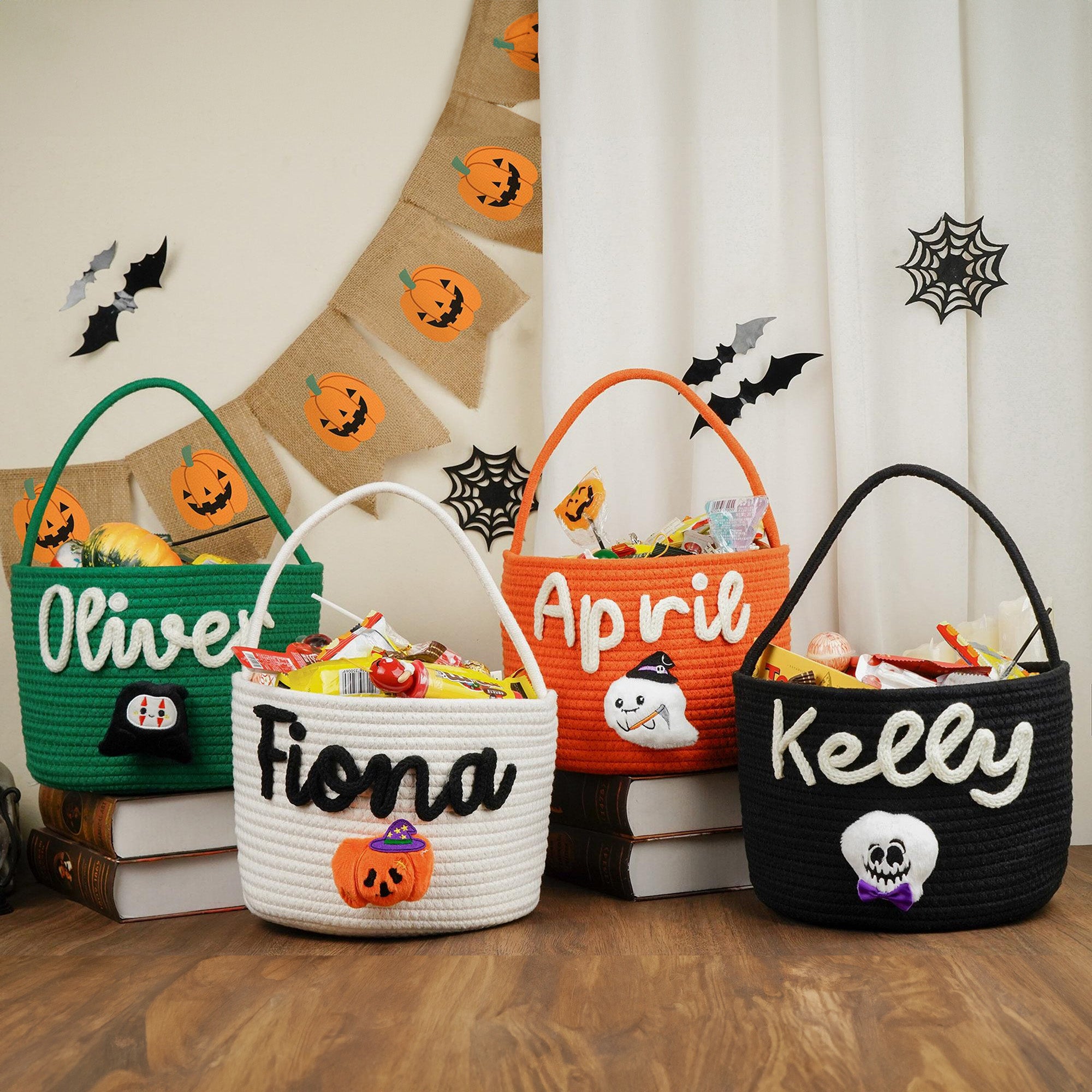 Halloween Trick or Treat Bag - Personalized Halloween Candy Basket - Halloween Gift For Kids