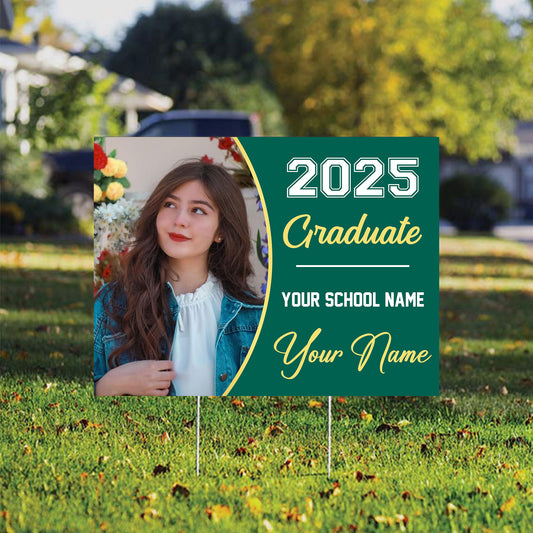 Classic Class of 2025 Lawn Sign, Personalized Graduate 2025 Graduation Lawn Sign, Graduation Gift