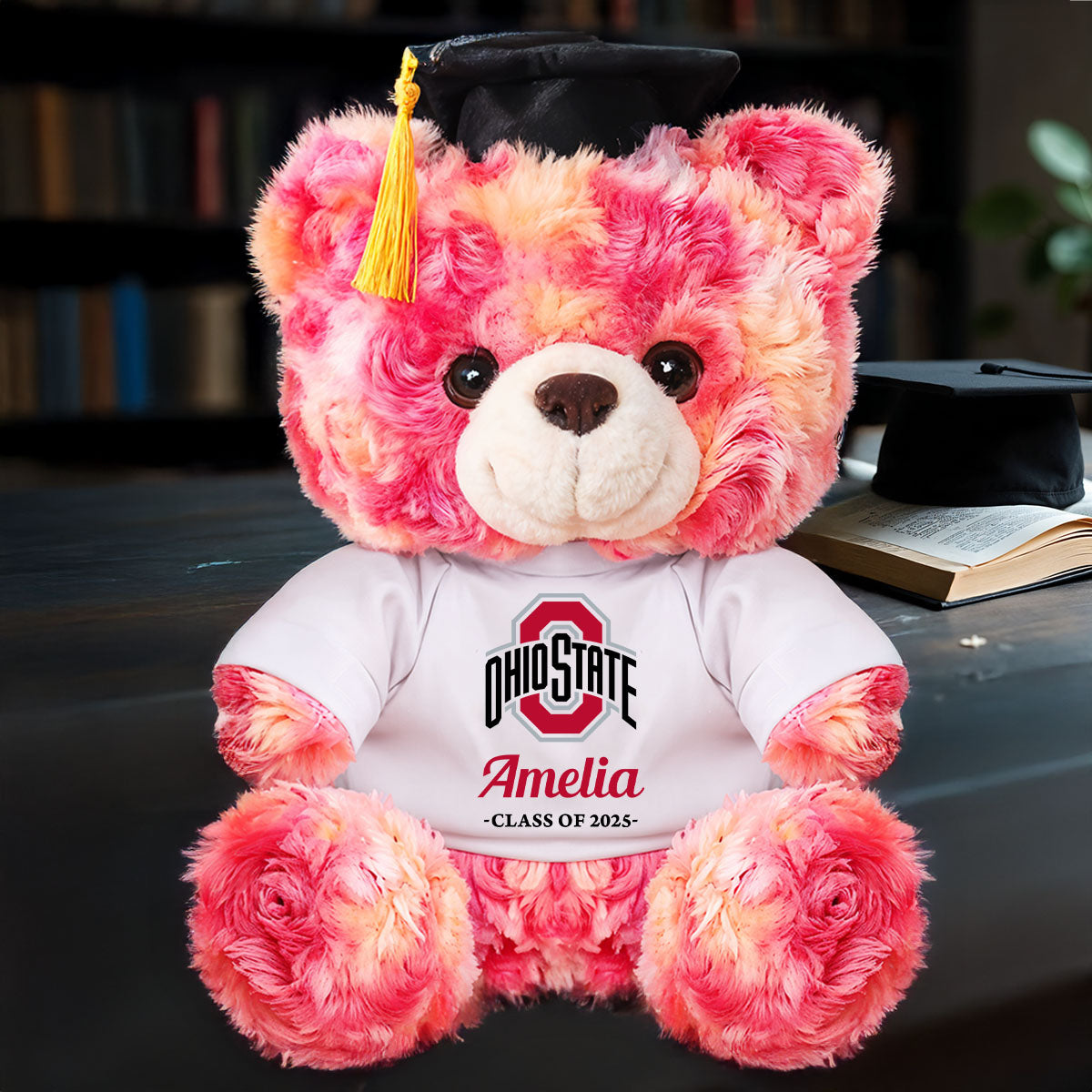 Personalized Custom Graduation Teddy Bear Plush - Graduate Bear With Cap, 2025 Graduation Gift