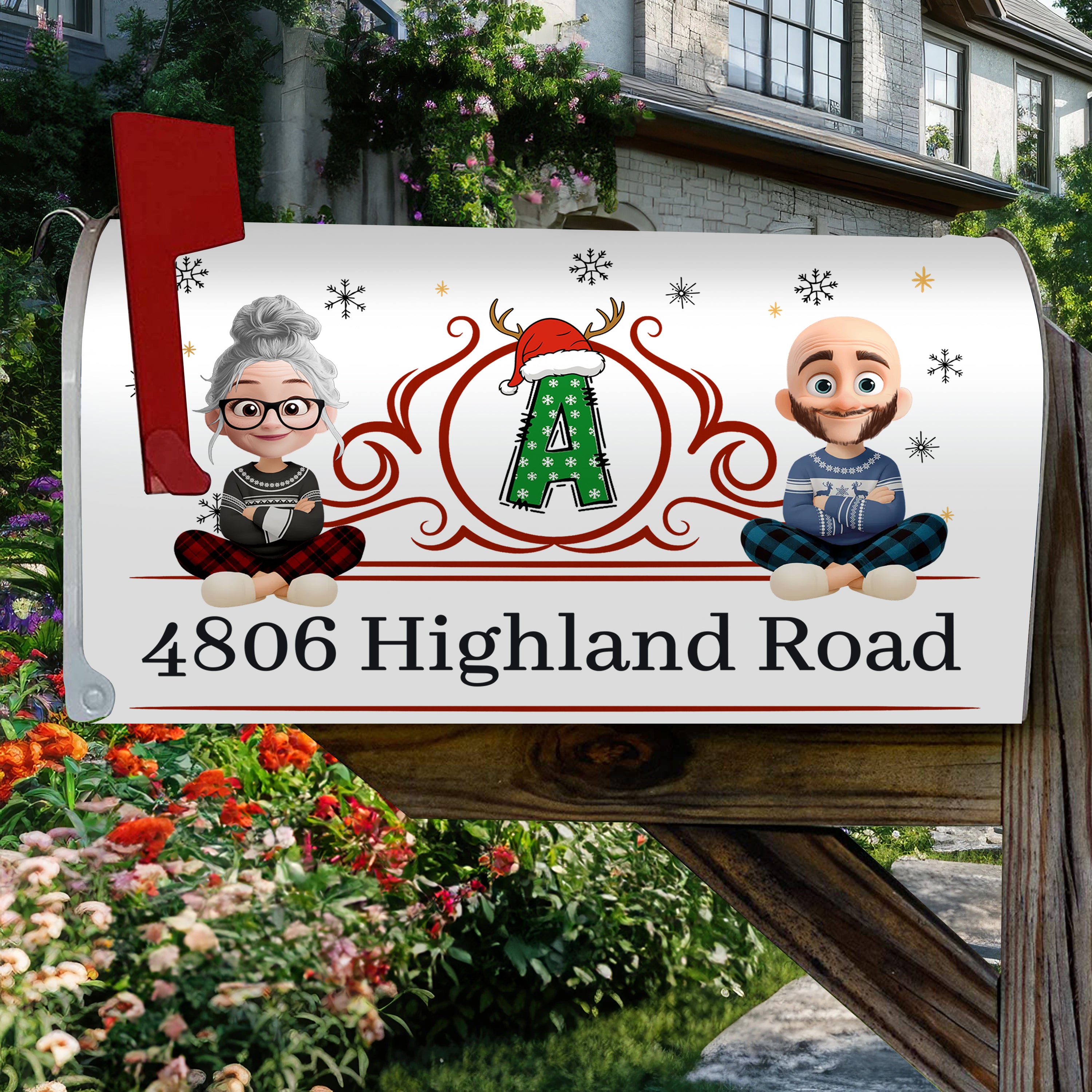 Custom Name and Appearance Couple - Personalized Custom Mailbox