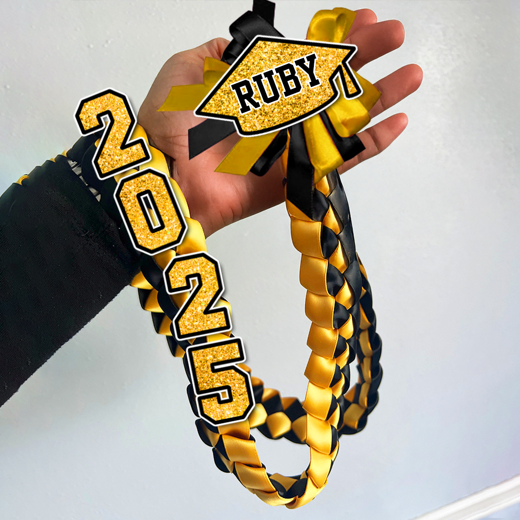 2025 Graduation Lei Custom Name and Photo - Personalized Graduation Lei
