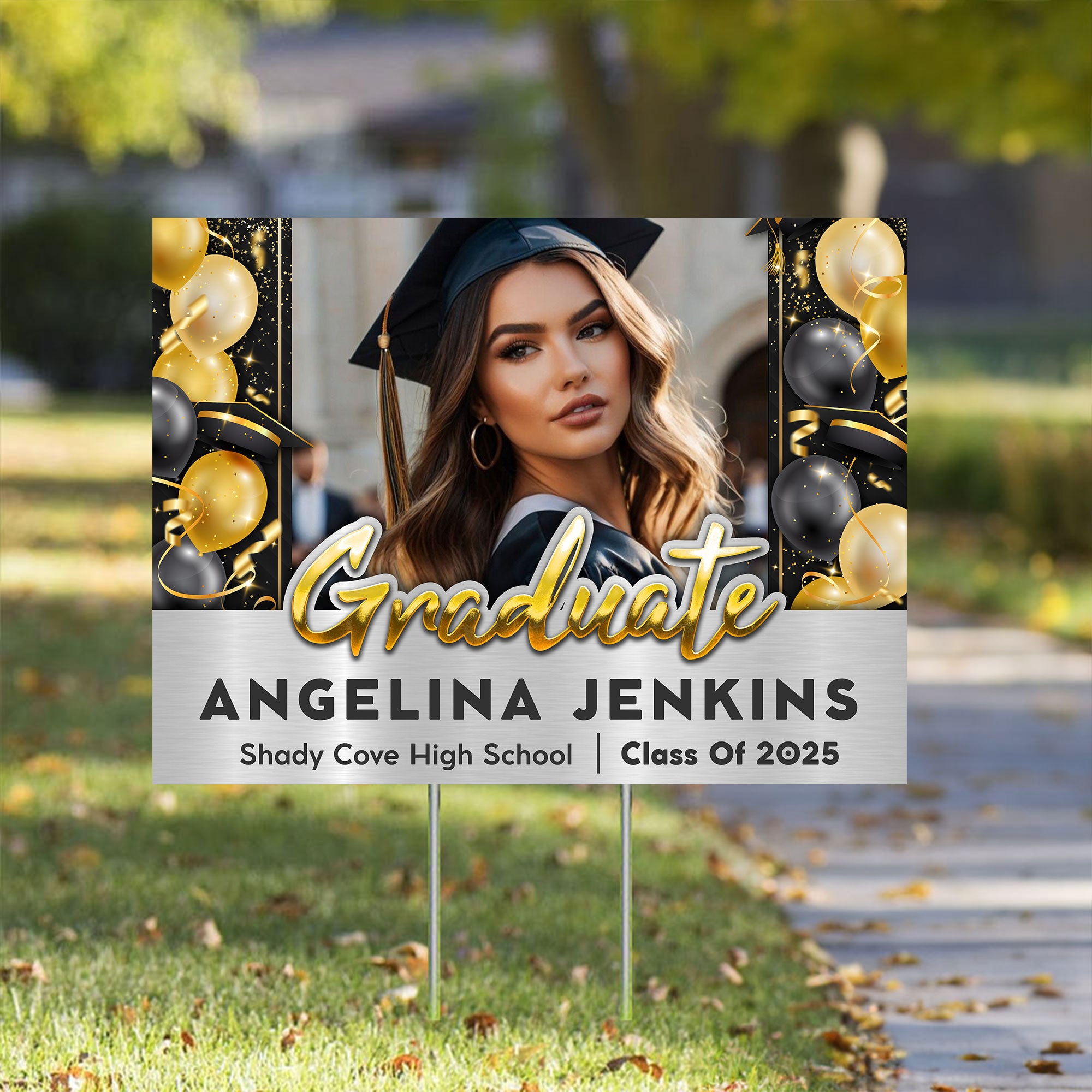 Graduate Class Of 2025 Lawn Sign Personalized Graduation Lawn Sign, Graduation Gift, , Graduation Decor