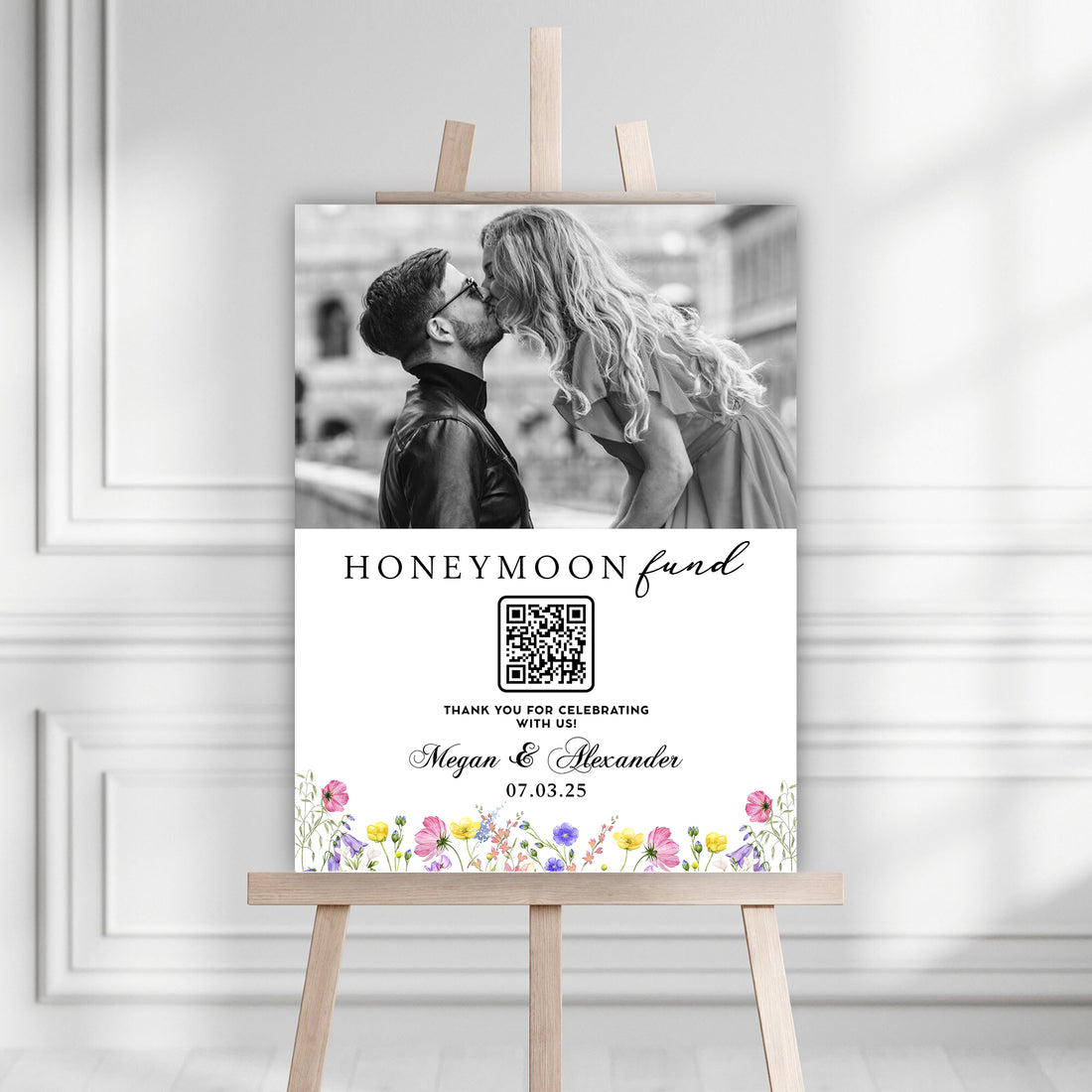 Honeymoon Fund - Wedding Law Sign - Custom Name and Photo Wedding Law Sign