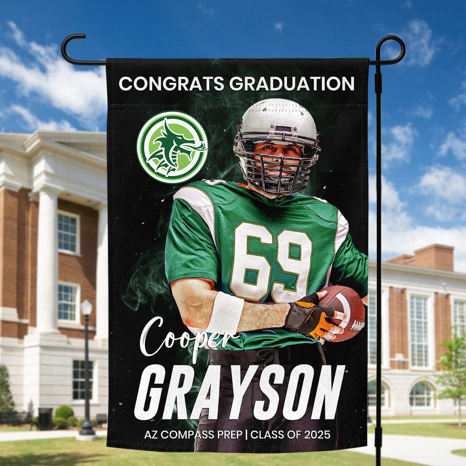 Custom Photo Flag Congrats Senior 2025 Graduation Garden Flag, Graduation Decorations