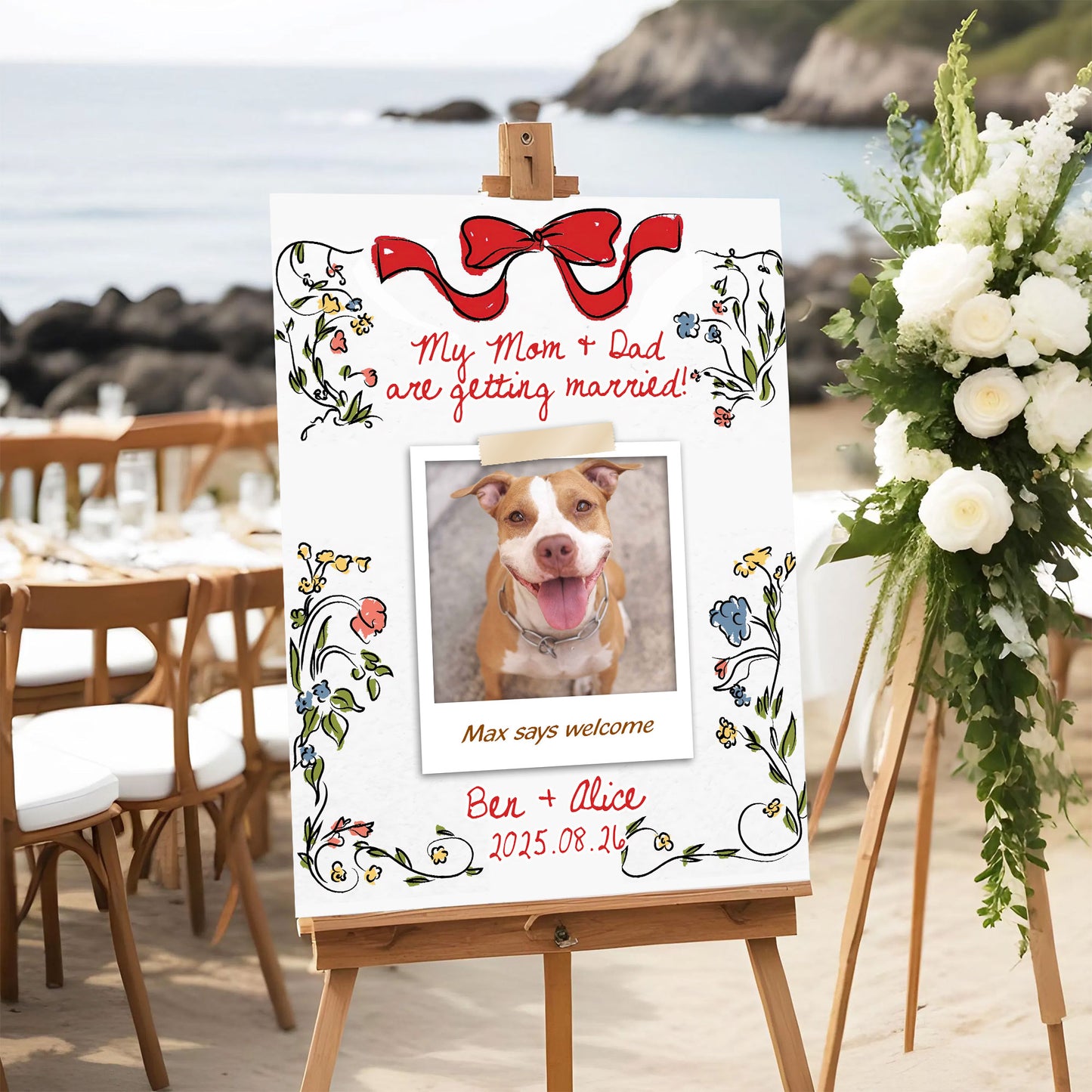 Pet Lover Couple Wedding Law Sign - Custom Name and Photo Wedding Law Sign