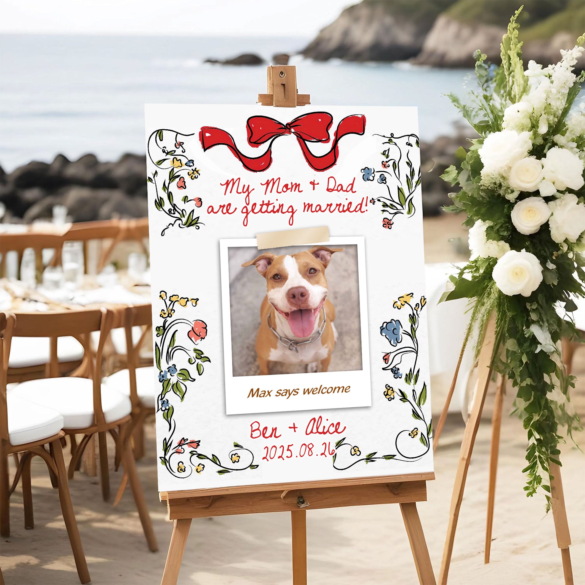 Pet Lover Couple Wedding Law Sign - Custom Name and Photo Wedding Law Sign