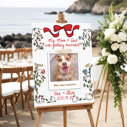 Pet Lover Couple Wedding Law Sign - Custom Name and Photo Wedding Law Sign