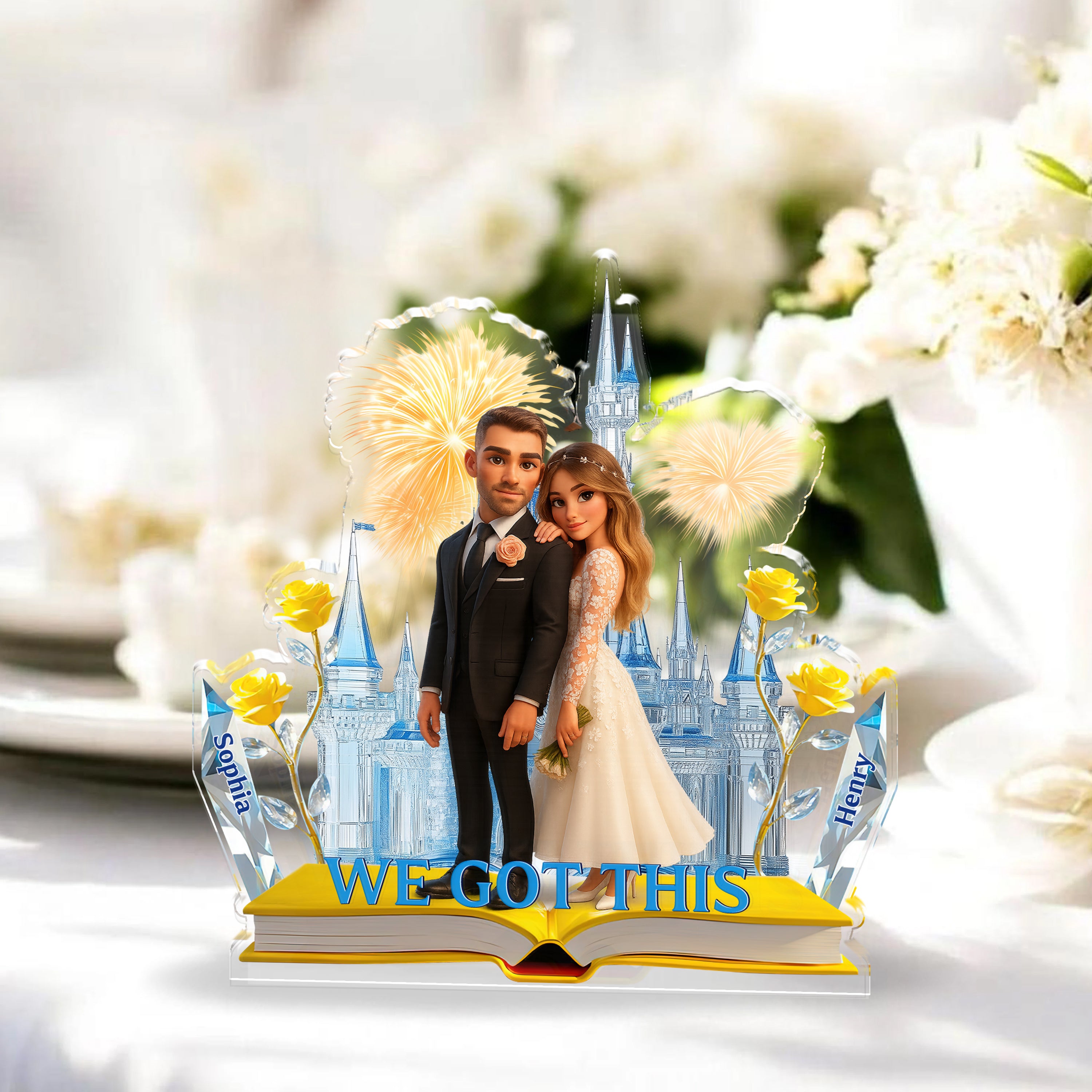 We Got This - Custom Name and Couple Photo  - Custom Shape Acrylic Block Plaque