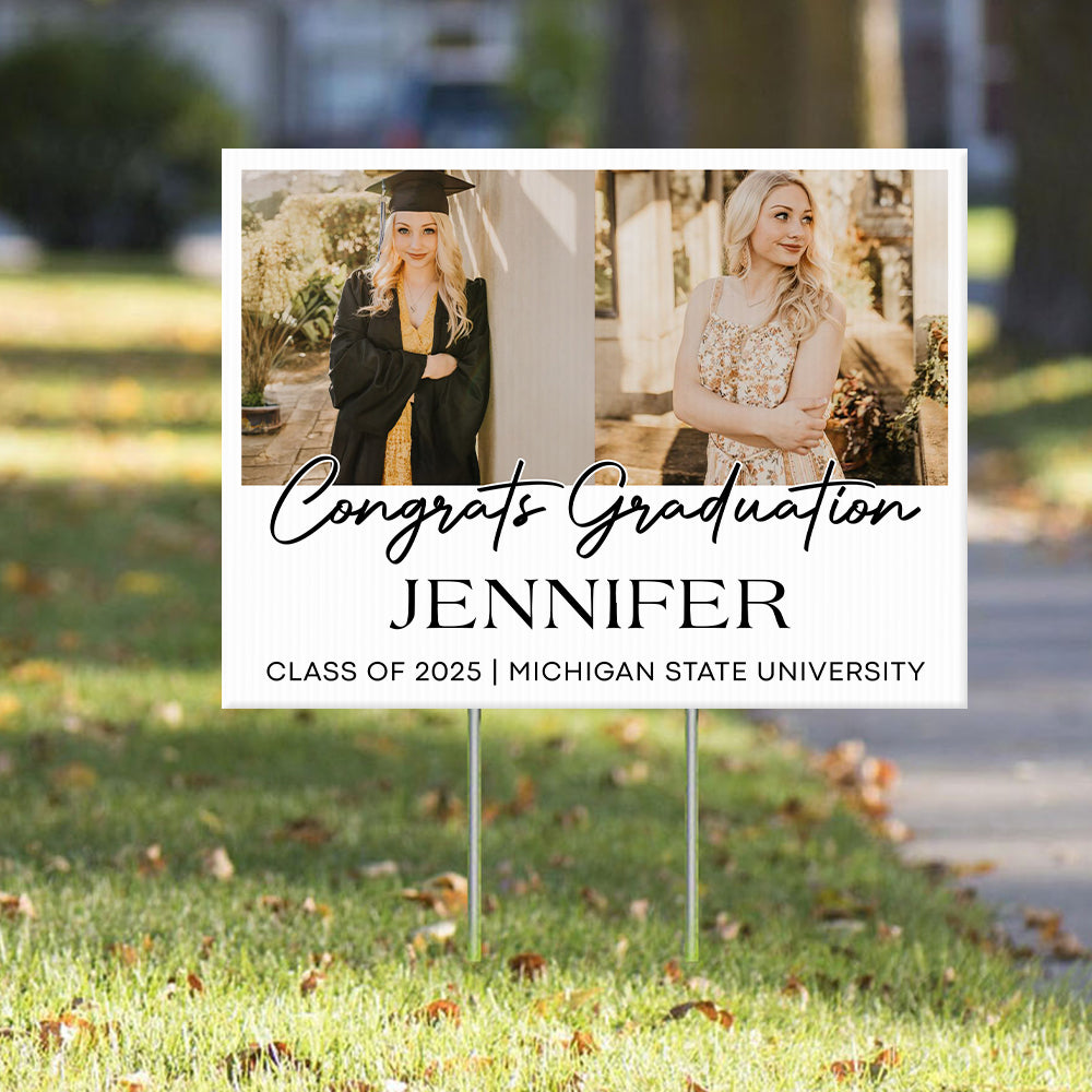Personalized Congrats Graduation Lawn Sign, A Keepsake to Celebrate Your Graduate