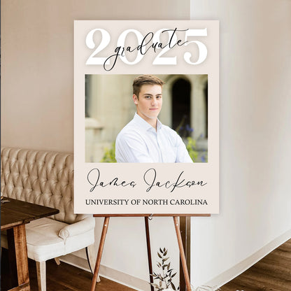 Graduate 2025 - Custom Name Graduation Party Welcome Sign - Graduation Welcome Sign