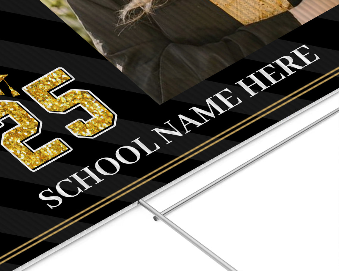 Congrats Class of 2025 Lawn Sign, Personalized Graduate 2025 Graduation Lawn Sign, Graduation Gift