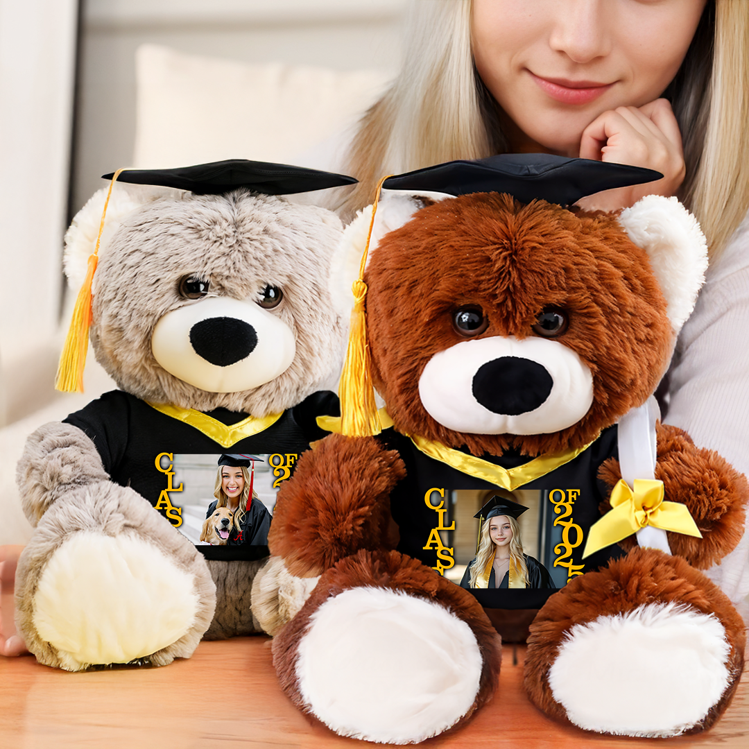 Proud Family Of The Graduate Personalized Graduation Teddy Bear – Custom Gift For 2025 Graduates