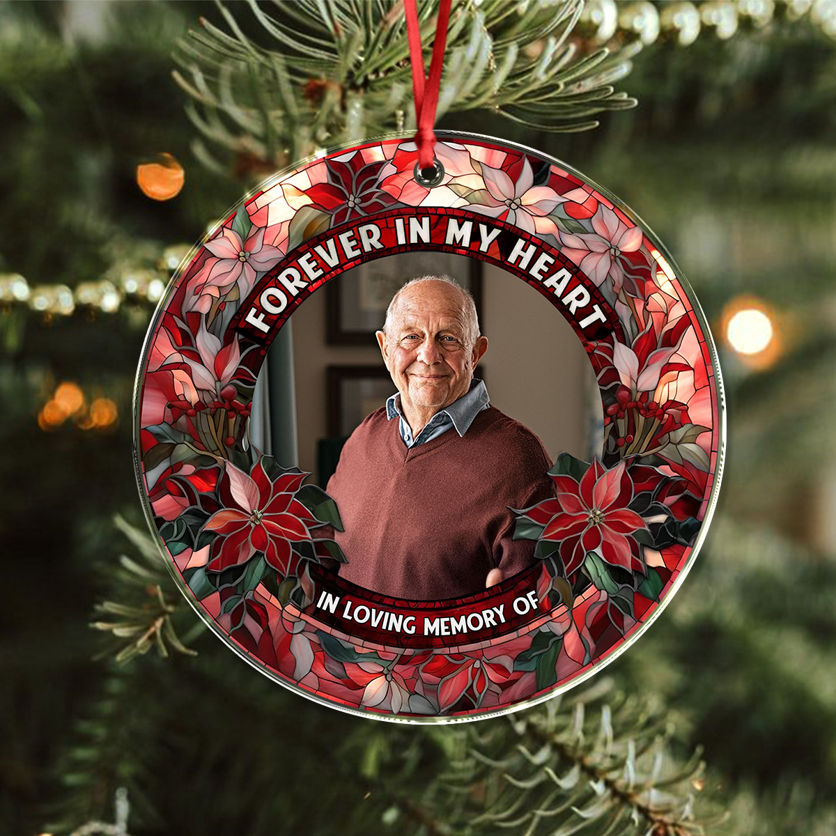 My Soul Knows You Are At Peace - Personalized Custom Glass Ornament