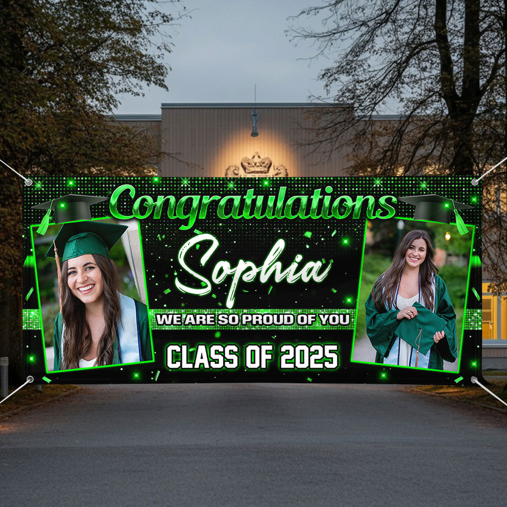 Congratulations - We Are So Proud Of You! - Class Of 2025 Personalized Banner