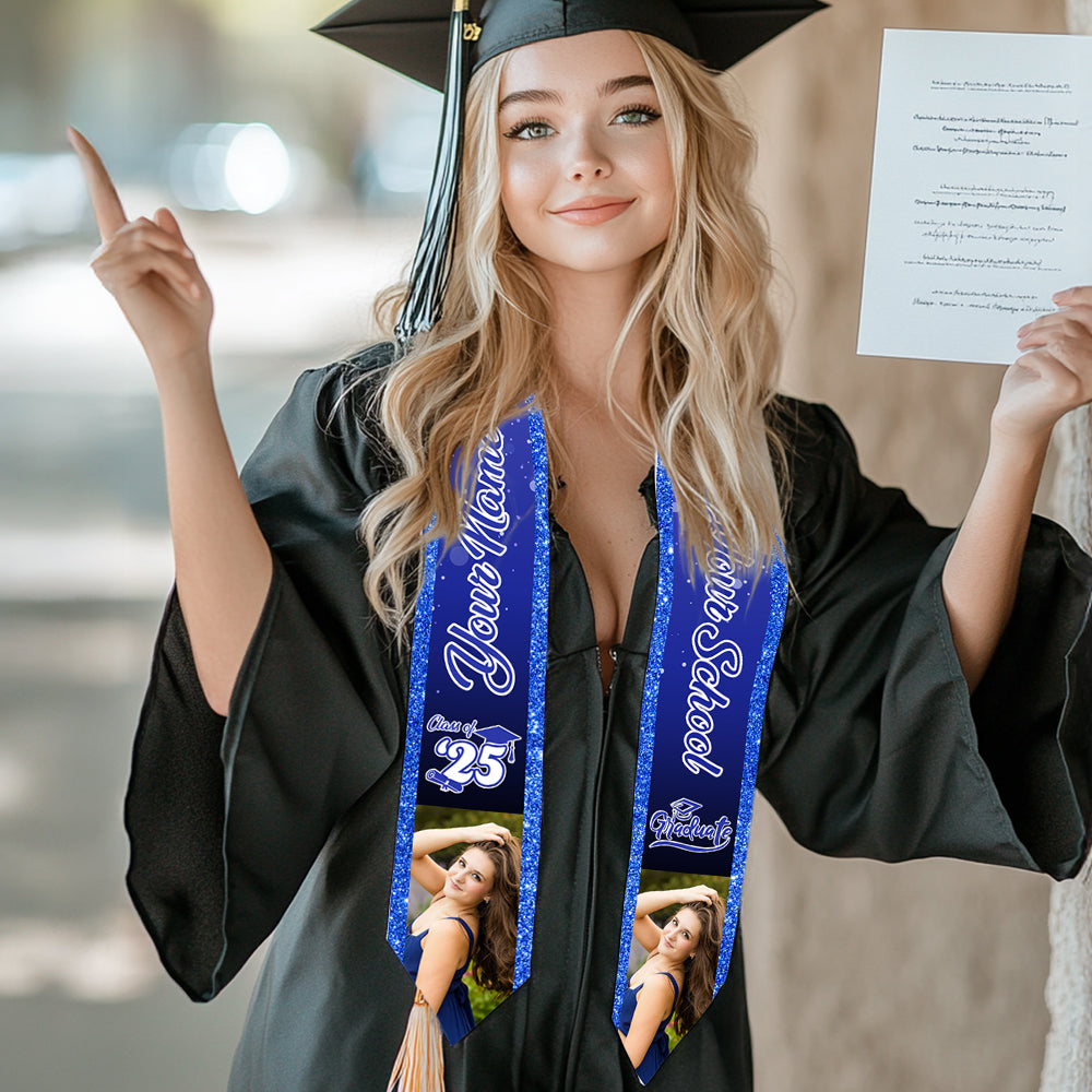 Graduation Stoles with Photo Class of 2025 Graduation Stoles, Graduation Gift