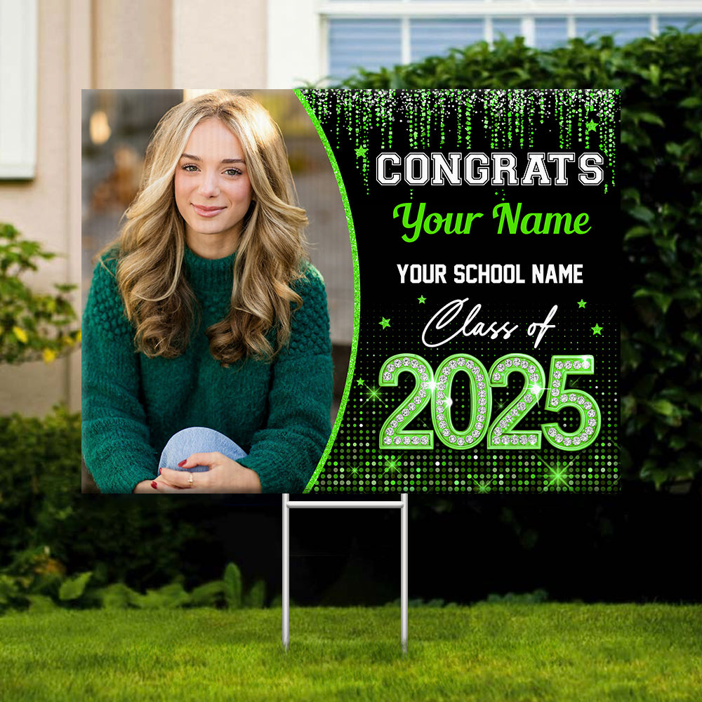 Congrats Graduation - Class of 2025 Lawn Sign | The Perfect Personalized 2025 Grad Gift