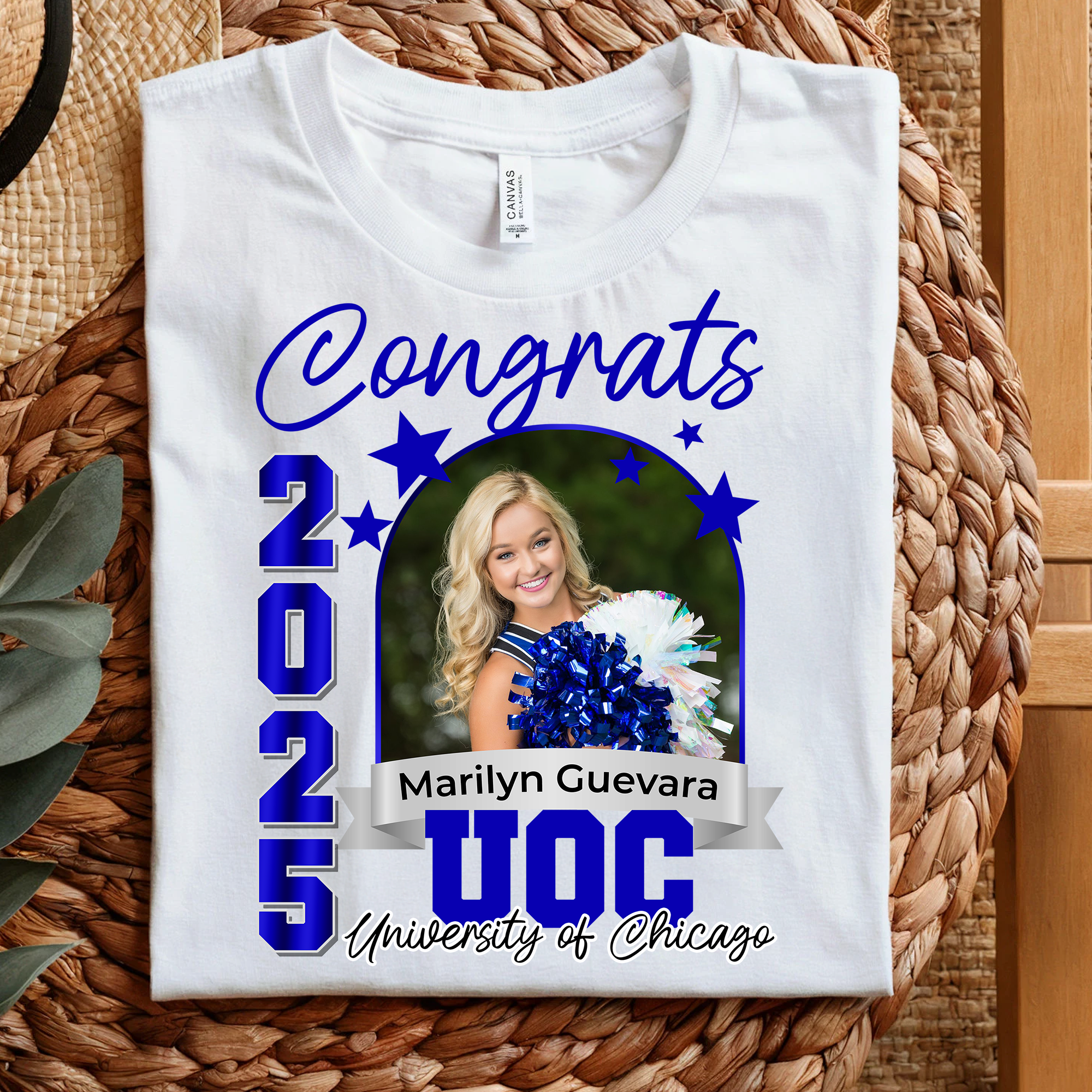 Congrats 2025 Custom Graduation Shirt Upload Photo T-shirt Personalized Graduation Gift