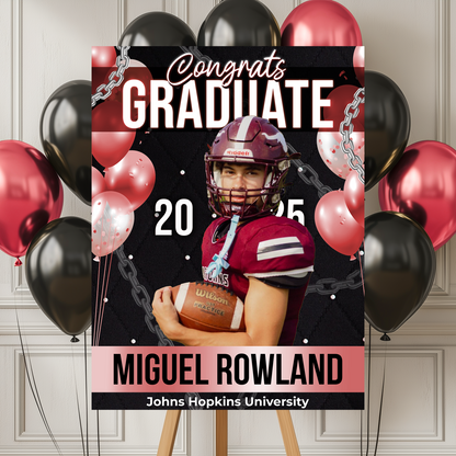 A Warm Welcome to Your Graduation Celebration Personalized Congrats Graduate 2025 Welcome Sign