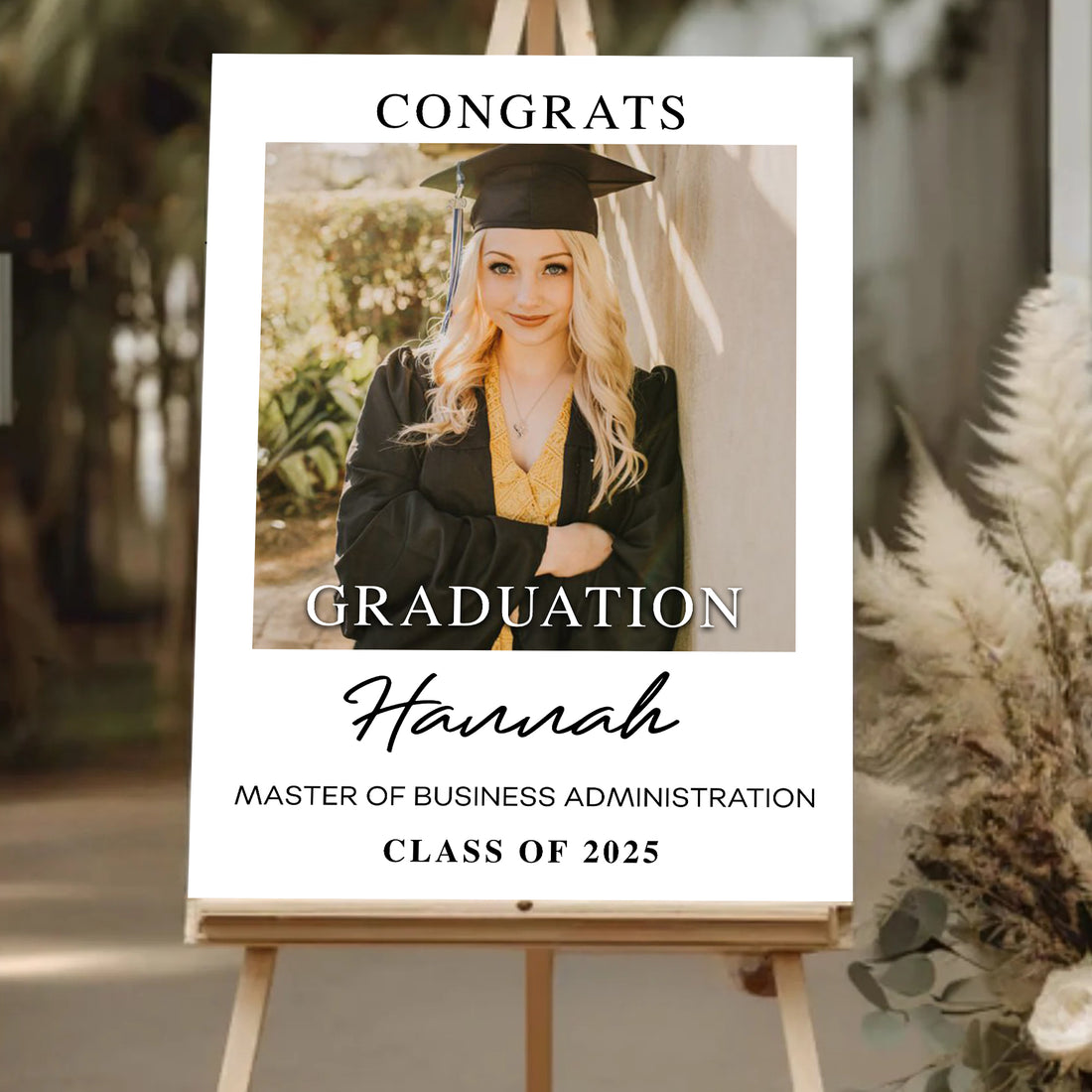 Personalized Graduation Party Welcome Sign - Class of 2025 | Custom Name & Photo