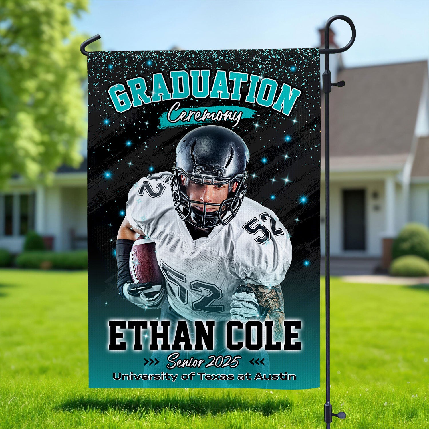 Graduation Ceremony - Congrats Graduate Class Of 2025 With Photo – Graduation Garden Flag & Party Decor