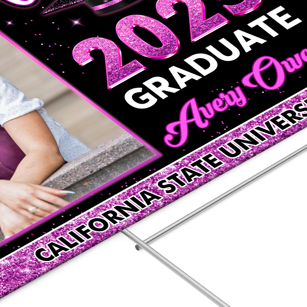 Congrats 2025 Lawn Sign Personalized Graduate 2025 Graduation Lawn Sign