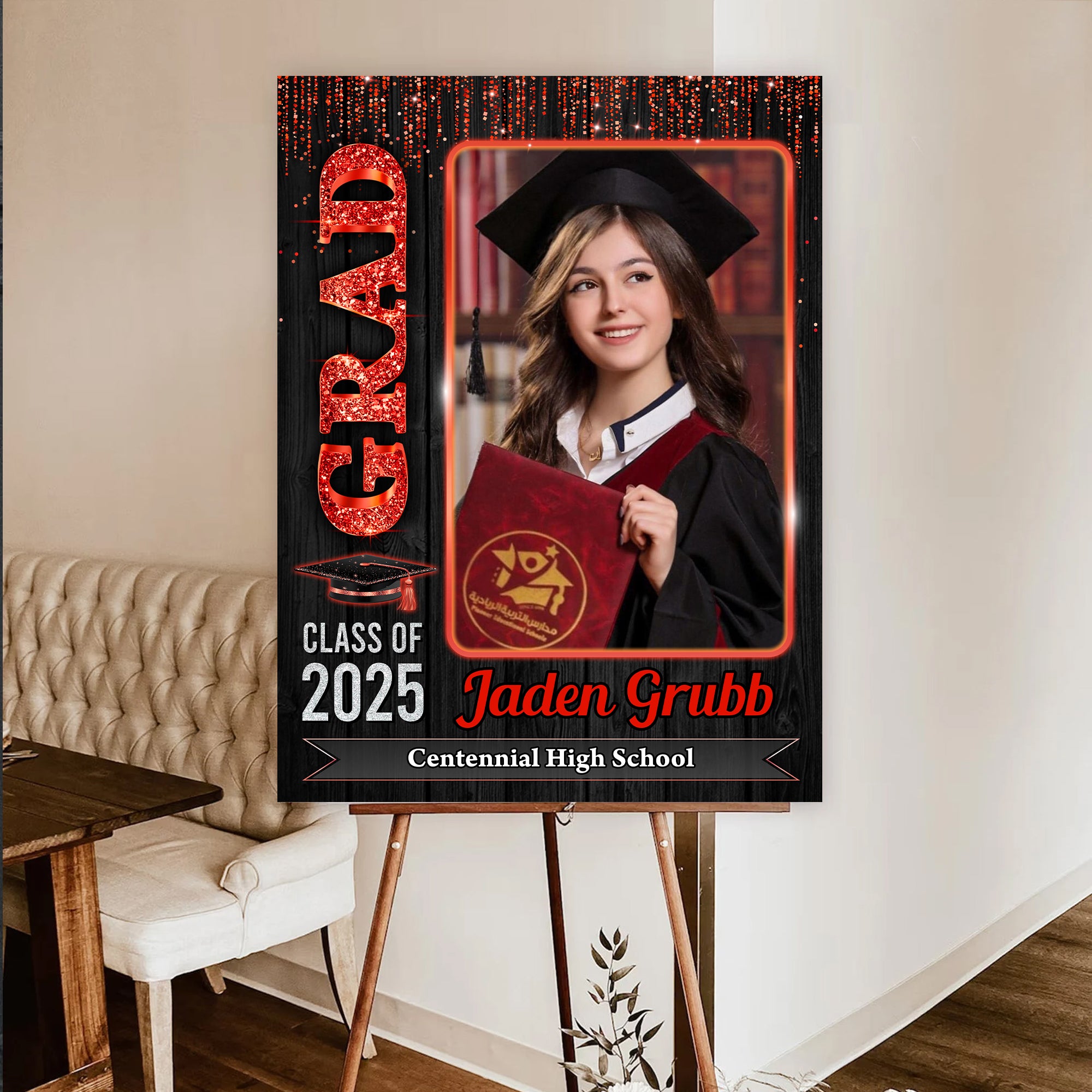 GRAD Class of 2025 Welcome Sign Personalized Graduation Welcome Sign