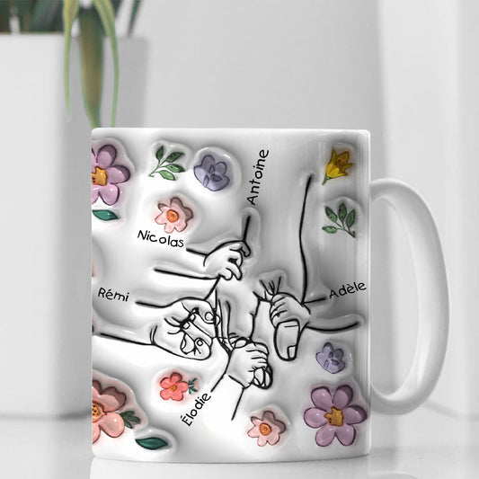 You Hold Our Hands And Our Hearts - Family Gift - Personalized Custom Mug