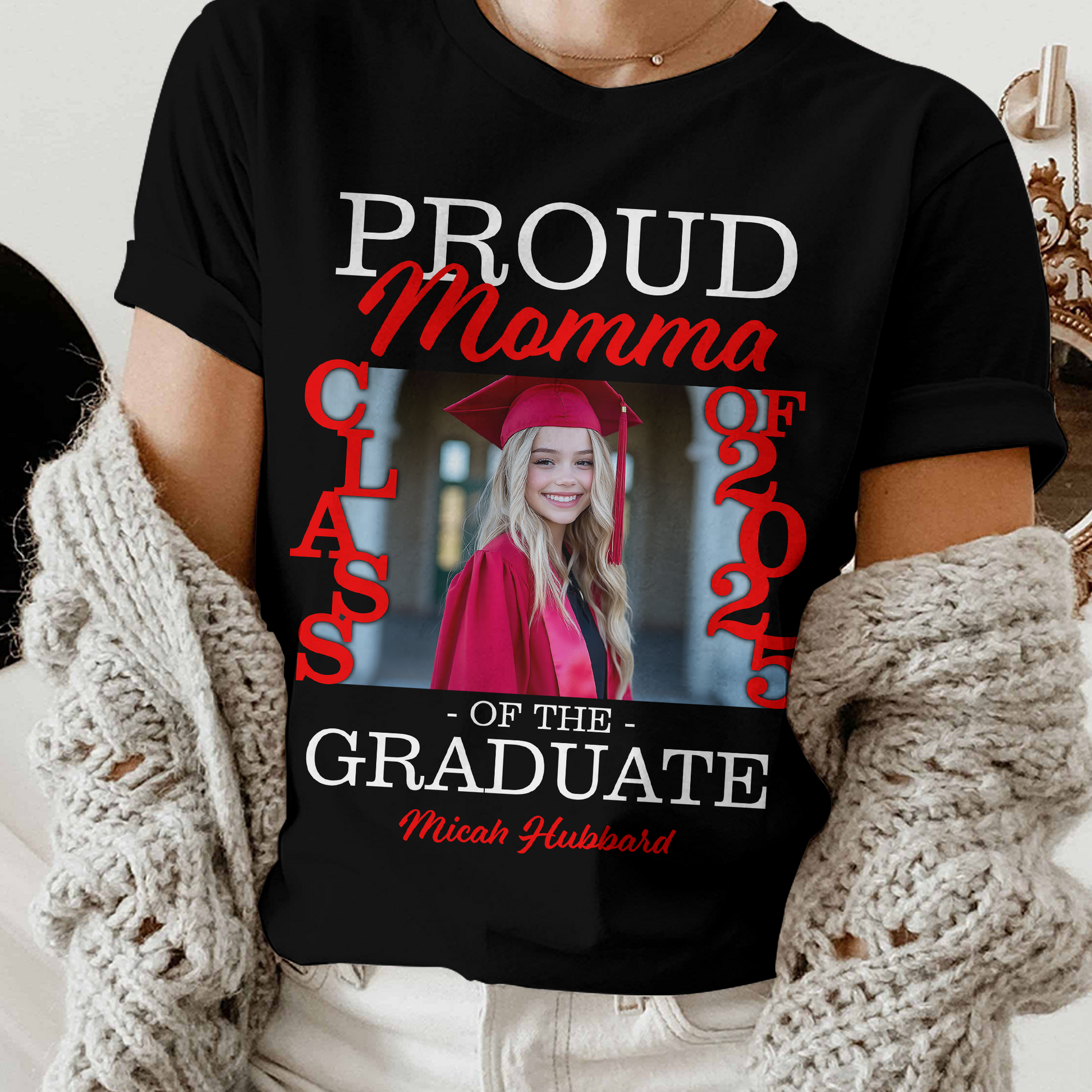 Proud Family Of The Graduate Custom Graduation Shirt Upload Photo T-shirt, Graduation Gift