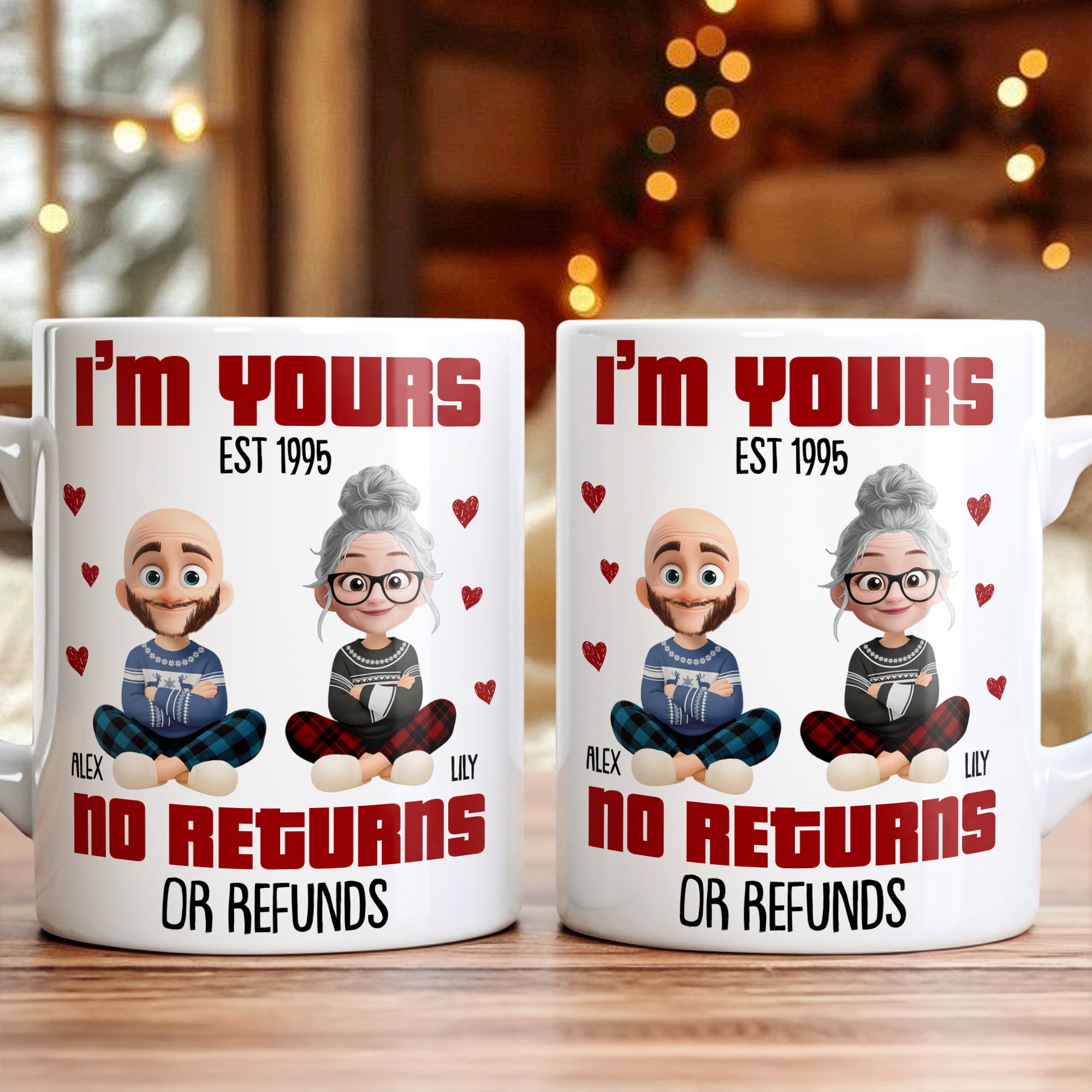 I'm Yours No Return - Custom Name and Appearance - Personalized Couple Mug