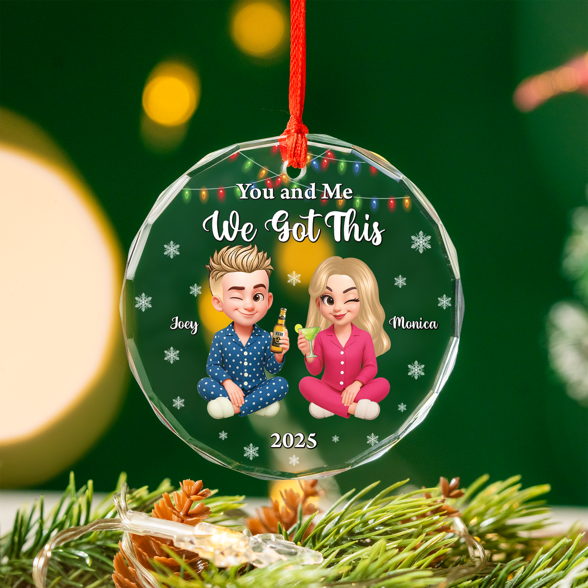 We Got This - Custom Name and Appearance  - Personalized Custom Glass Ornament