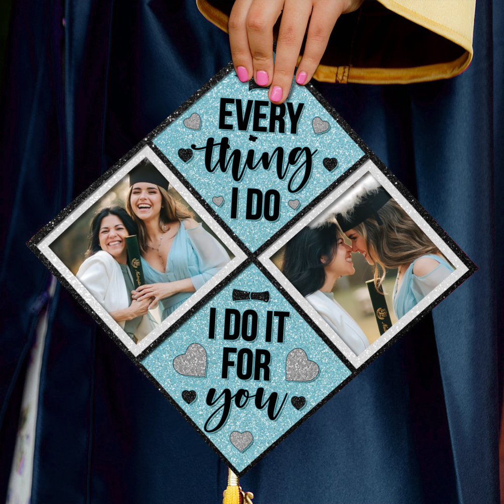 Personalized Photo Grad Cap Class Of 2025, Custom Graduation Cap Decoration