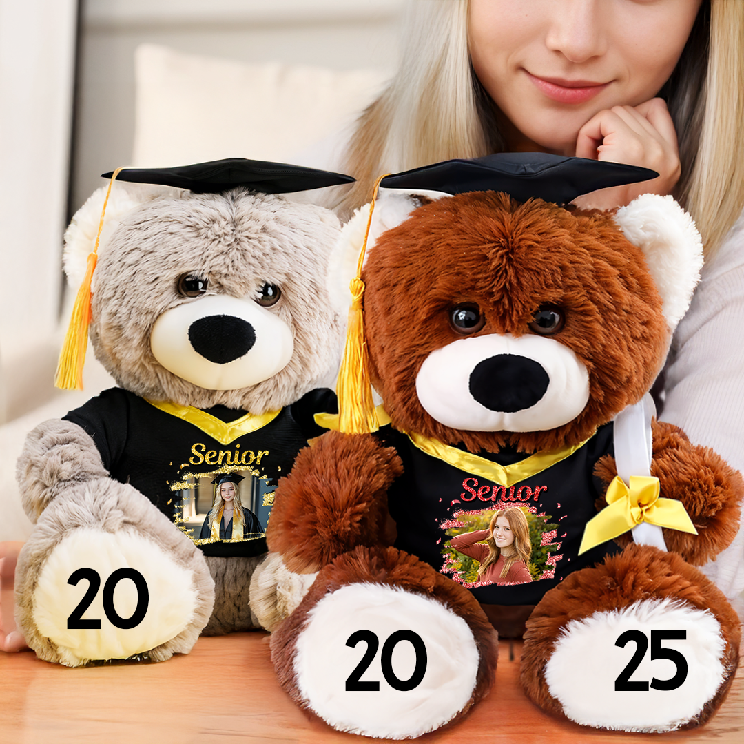 Congrats Senior Custom Photo & Name Personalized Graduations Teddy Bear