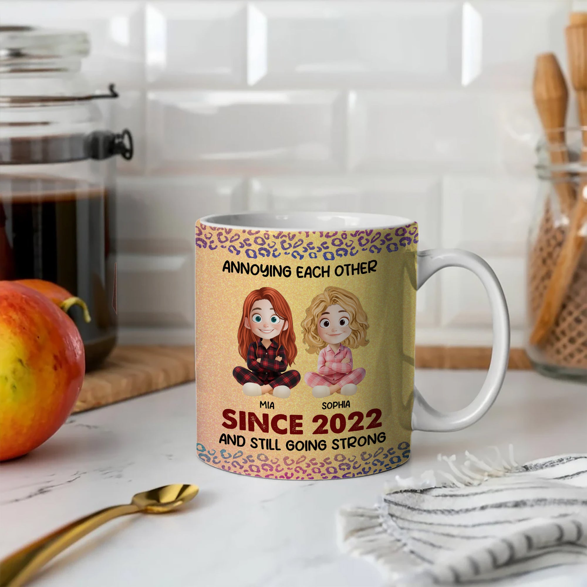 Couple Gift - Custom Name and Appearance - Personalized Custom Mug - Anniversary Gift