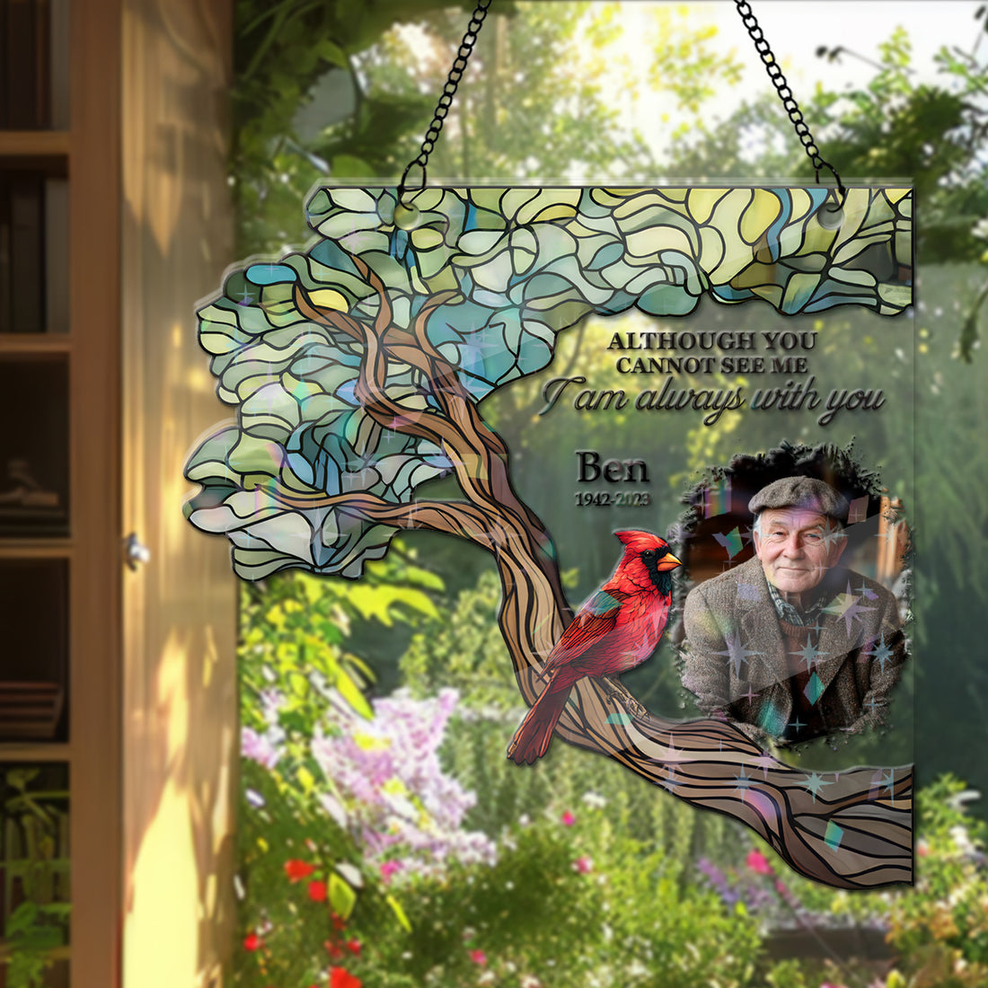 I'm Always With You - Custom Name and Photo Hologram Ornament - Memorial Gift