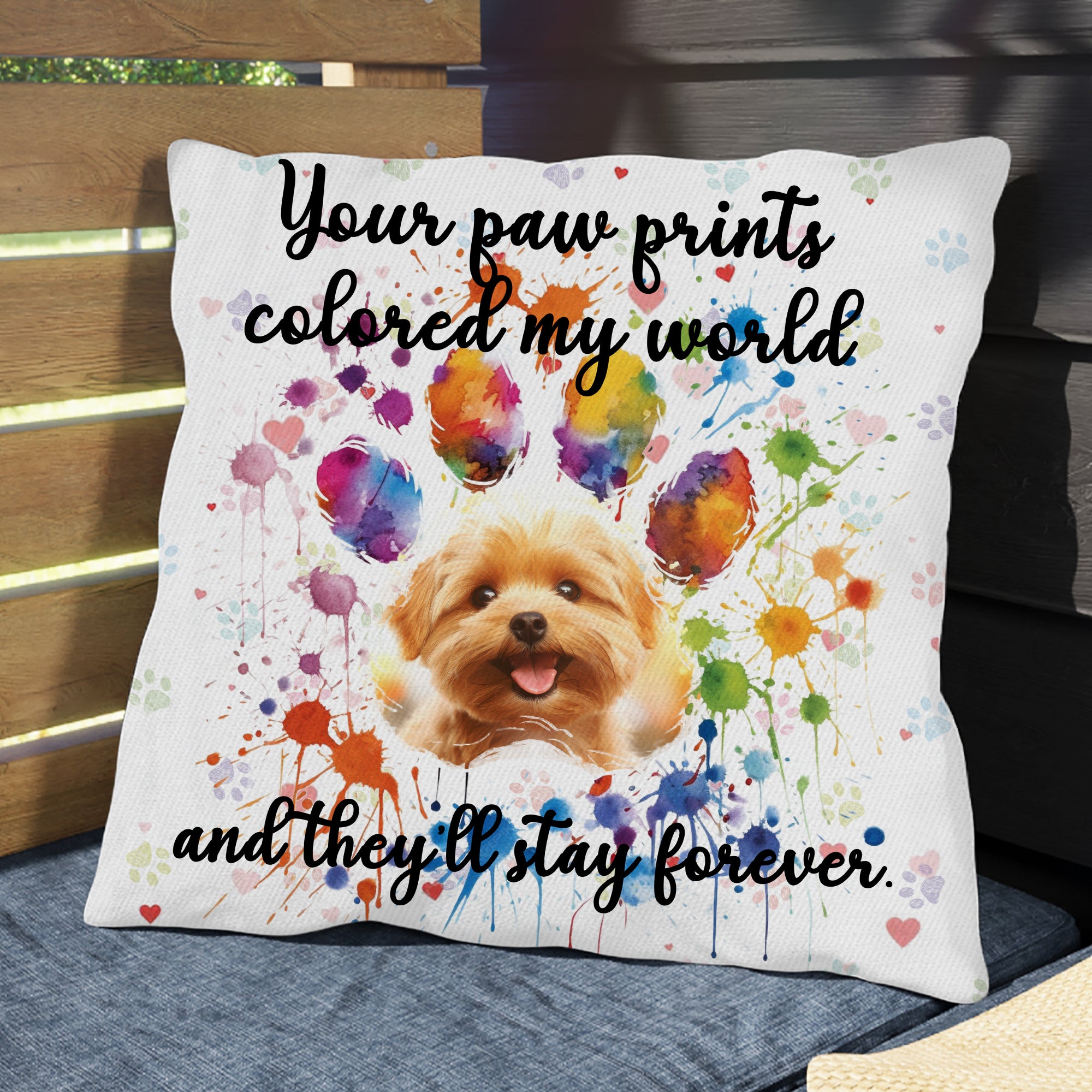 Custom Photo - Personalized Pet Memorial Pillow - Sympathy Gift