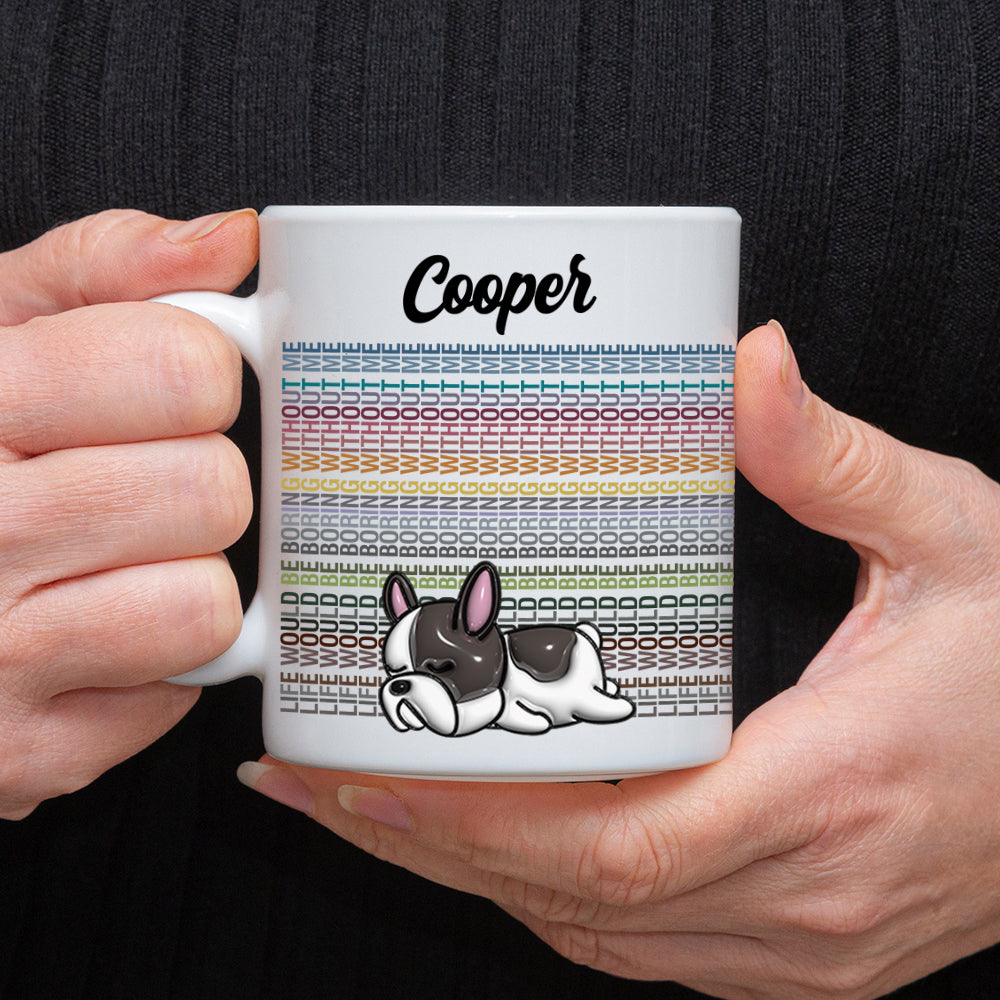 Custom Name and Dog 3D Art - Pet Lover Gift - Personalized Custom Mug