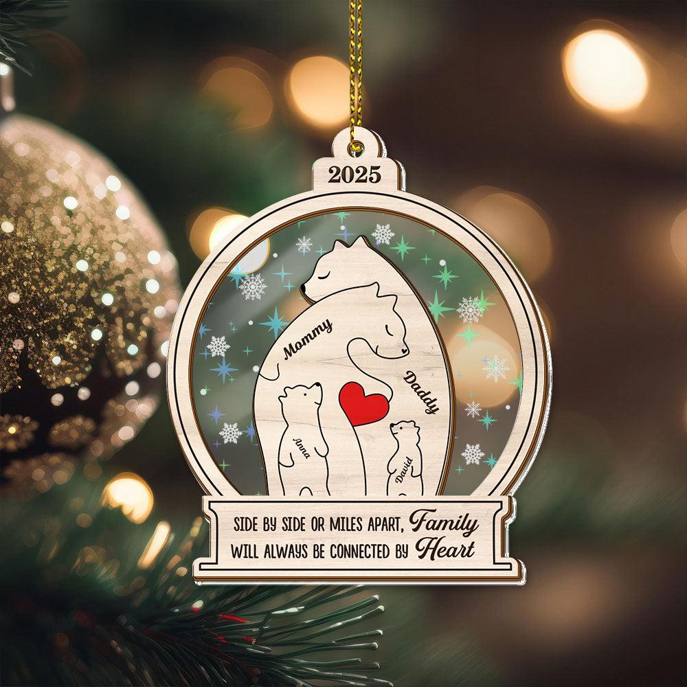 Family Love - Custom Name Hologram Ornament - Family Decoration