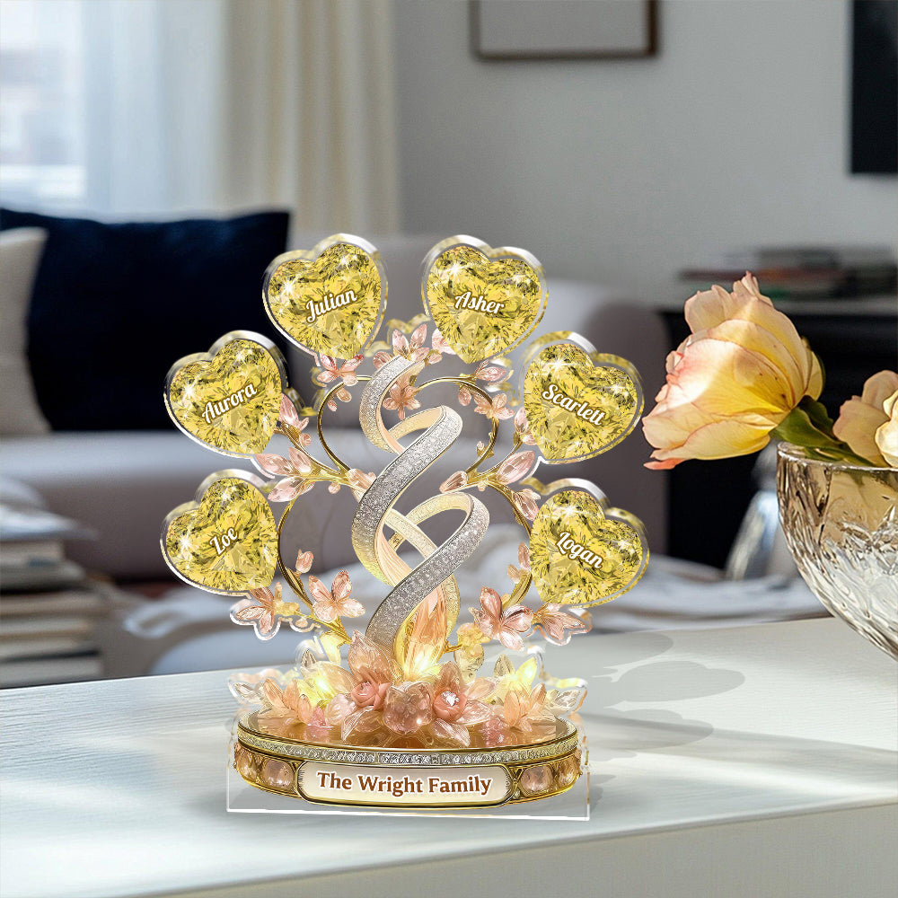 Name with Heart Shape - Personalized Name Gift - Custom Shape Acrylic Block Plaque