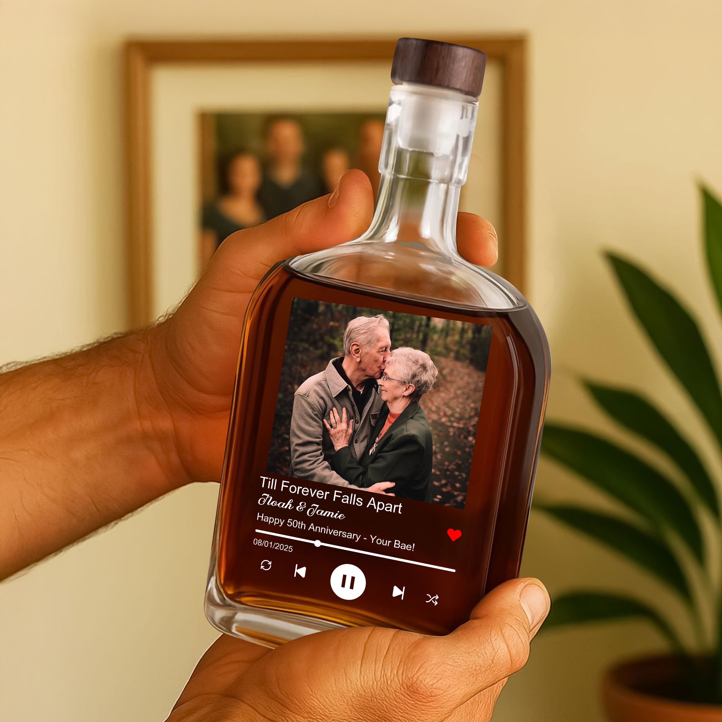 Custom Your Favorite Song, Photo and Name - Personalized Custom Whiskey Bottle