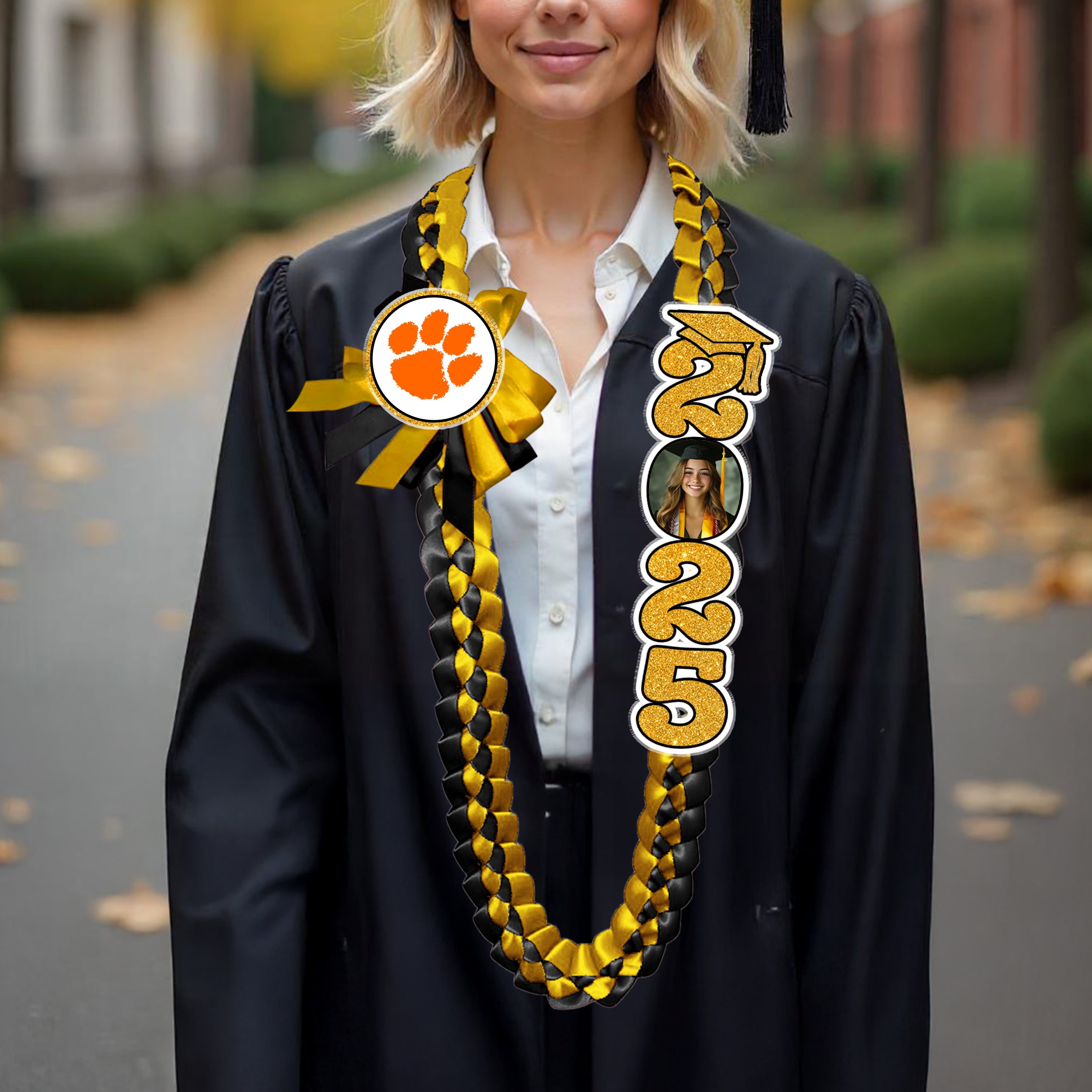 2025 Graduation Lei Custom Name and Photo - Personalized Graduation Lei - Senior 2025