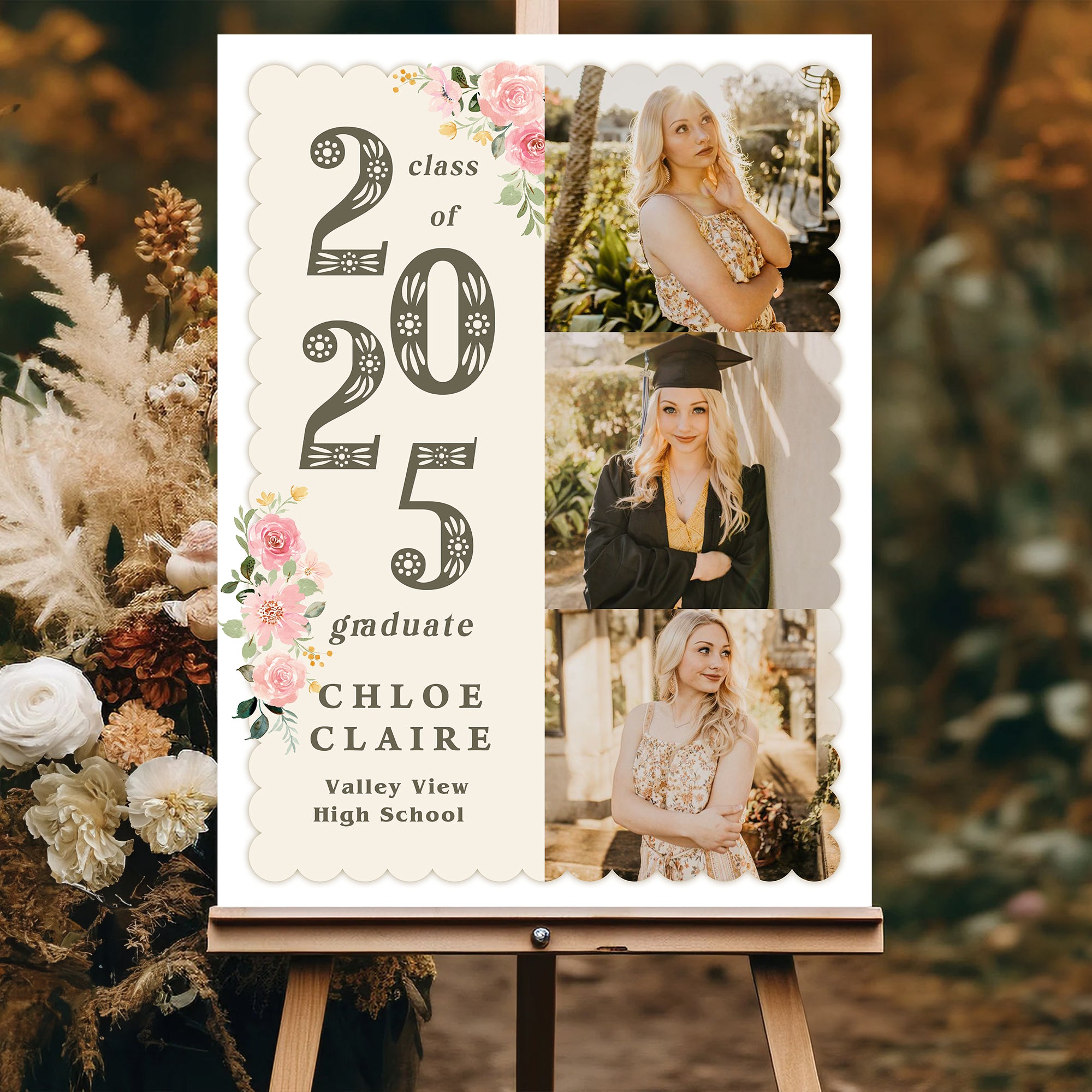 2025 Graduation Party Sign - Custom Name & Photo Law Sign - Class of 2025