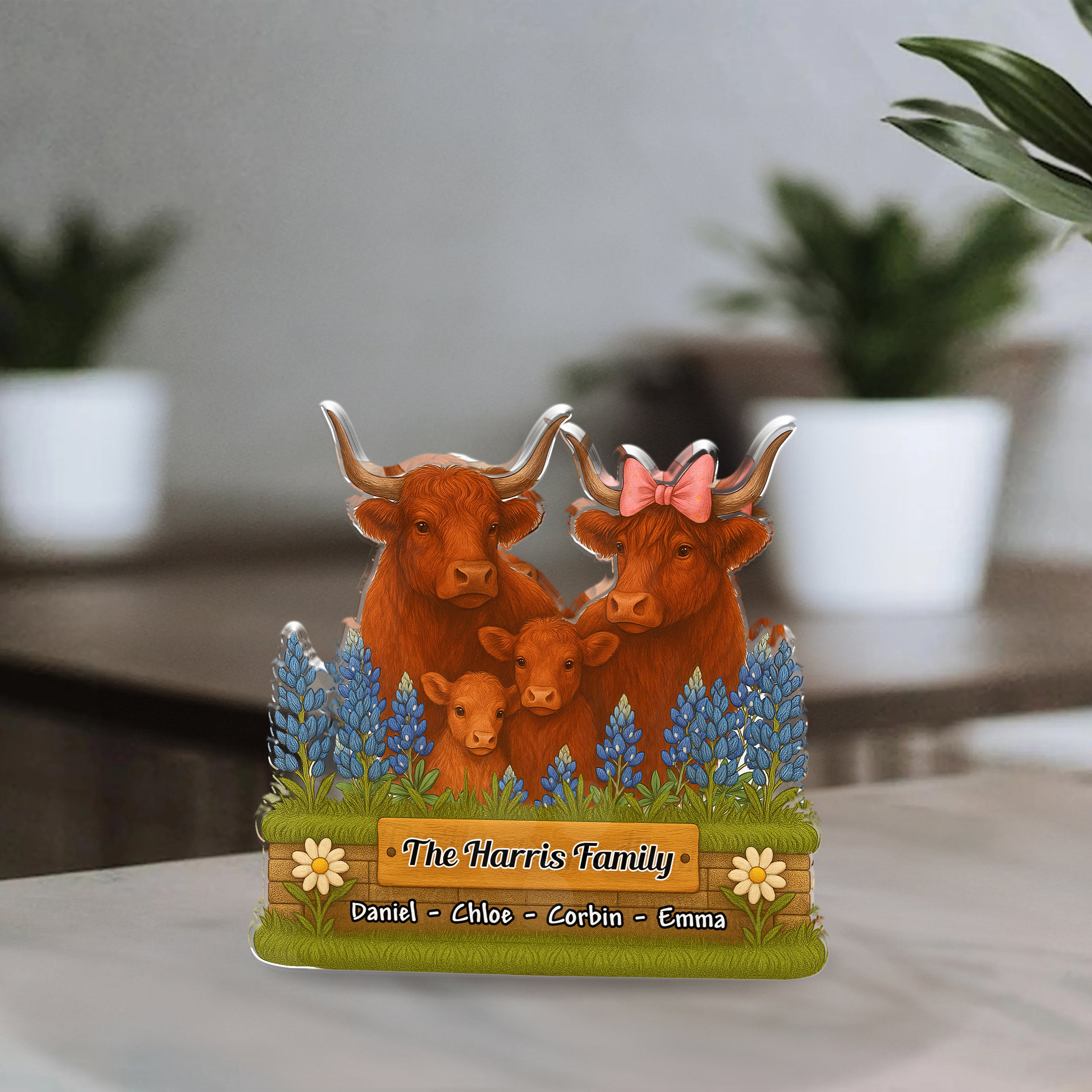 Family Name - Custom Name Family Gift  - Custom Shape Acrylic Block Plaque